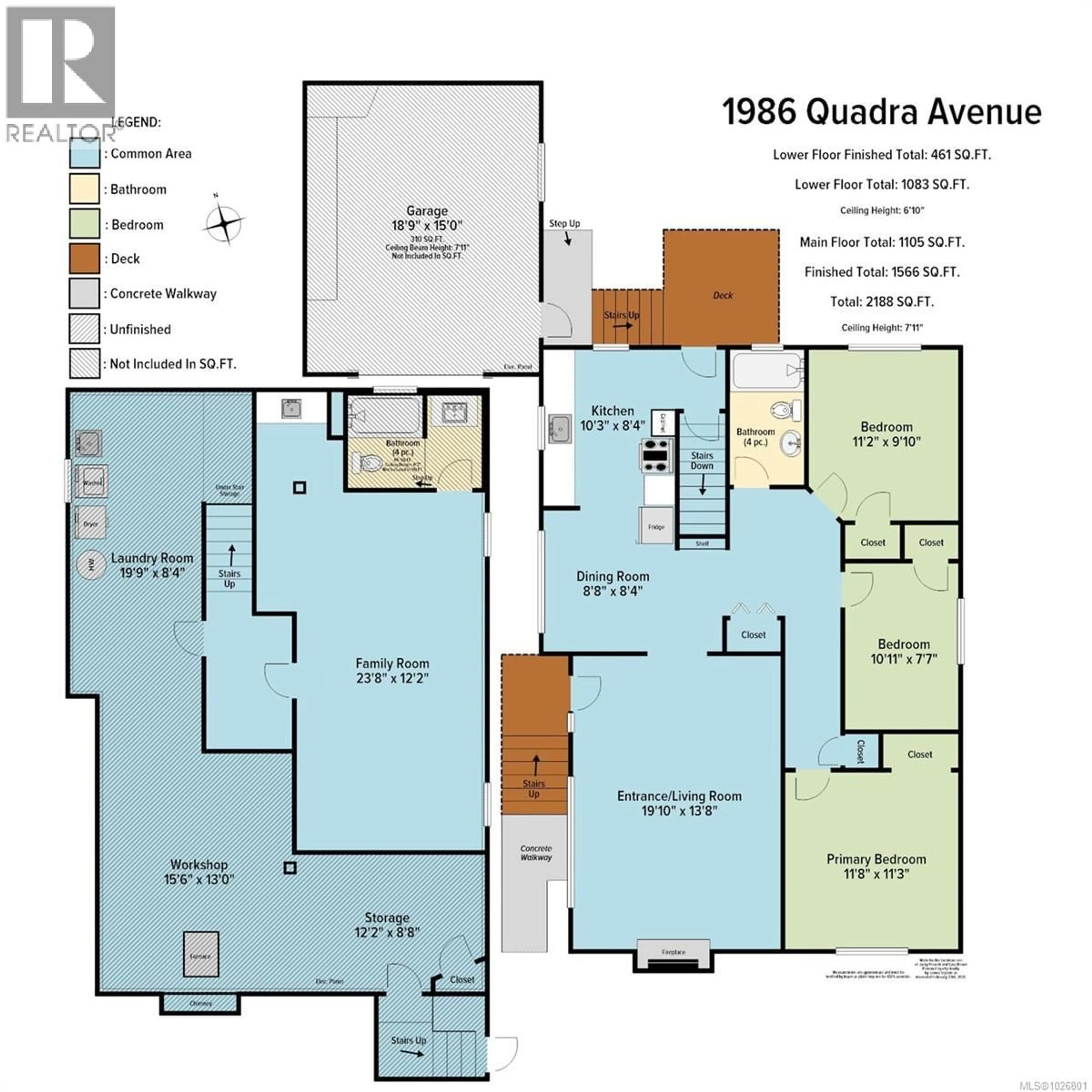 Floor plan for 1986 QUADRA AVENUE, Nanaimo British Columbia V9S3A1