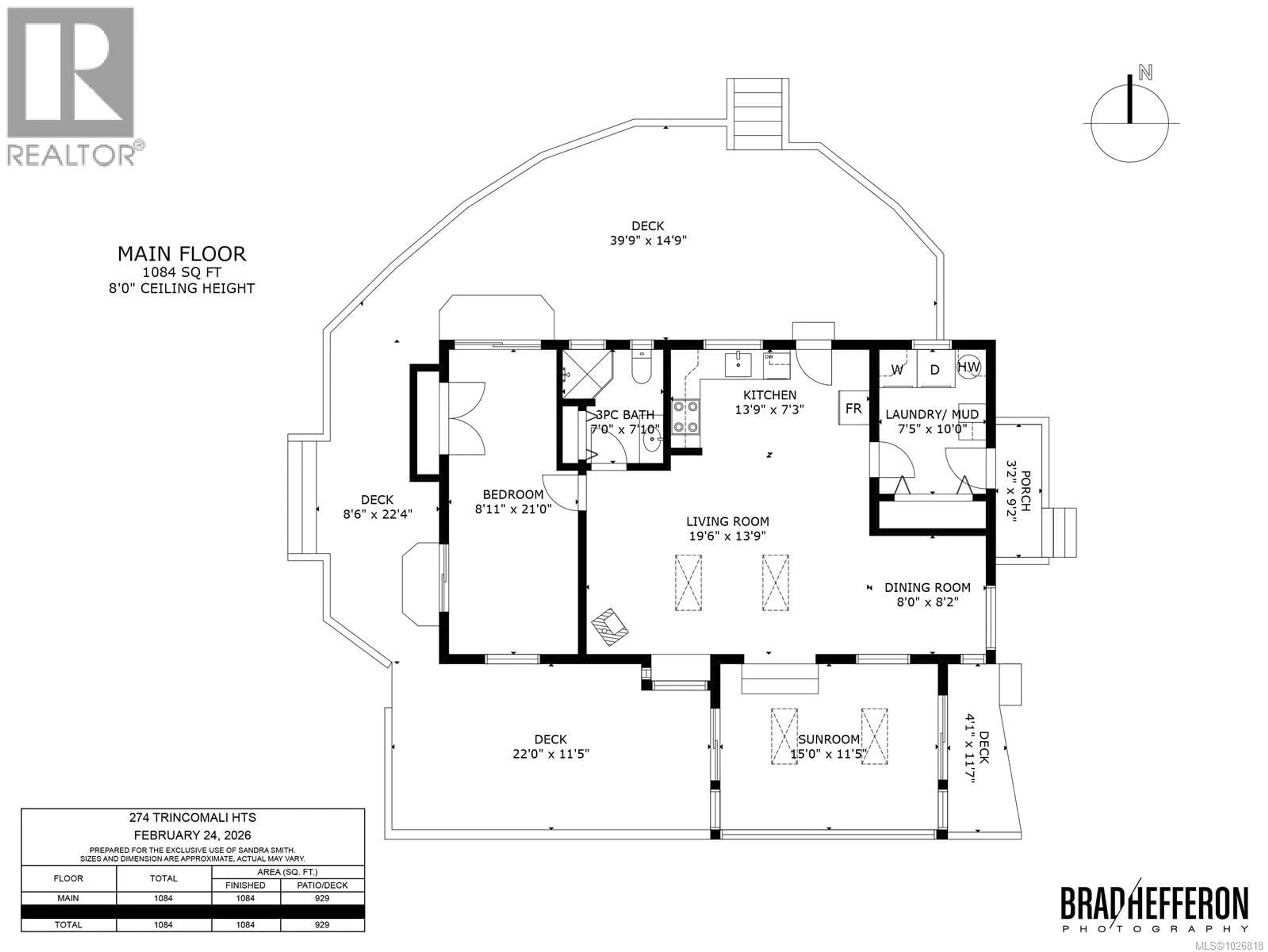 Floor plan for 274 TRINCOMALI HEIGHTS, Salt Spring British Columbia V8K1M9