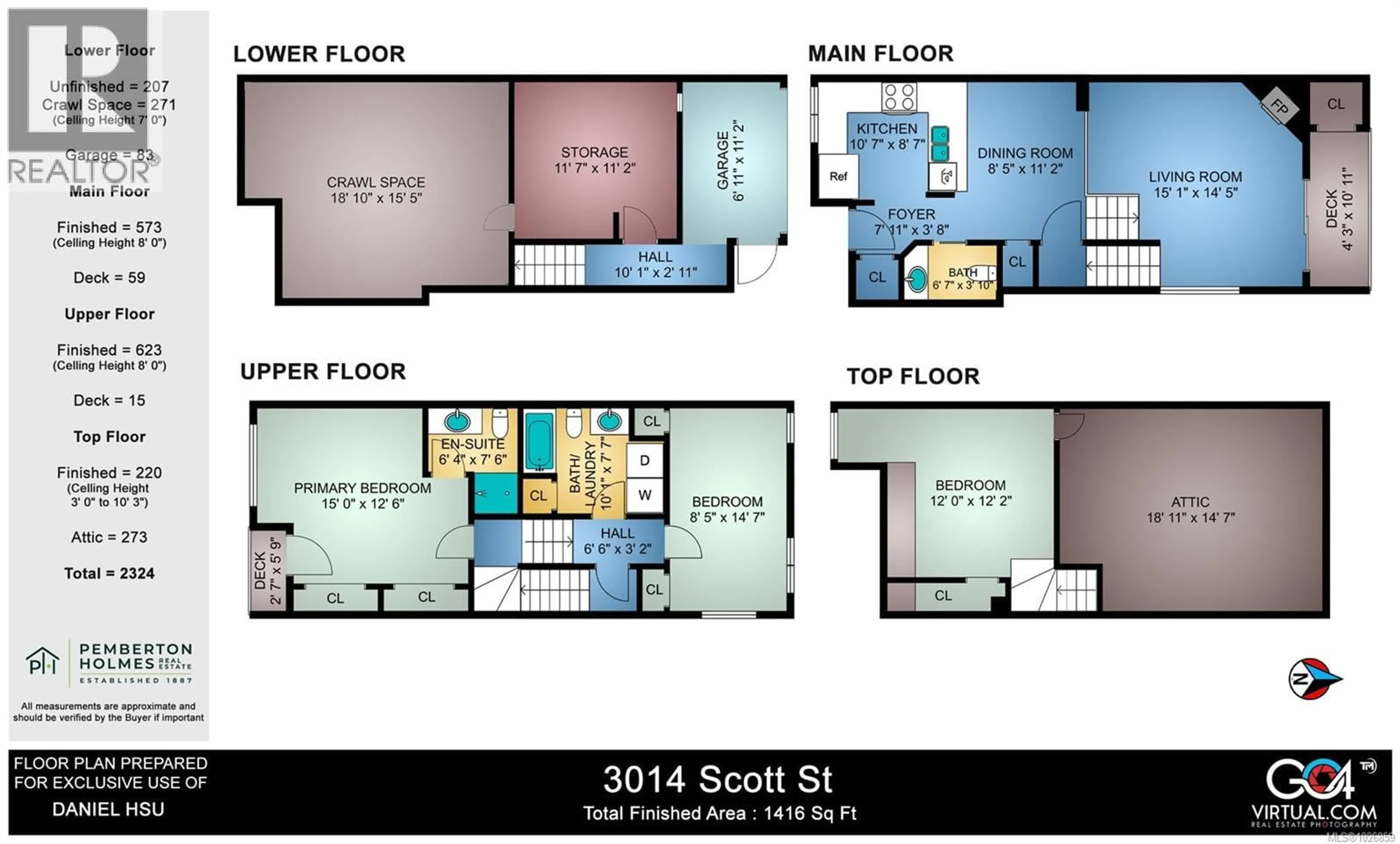 Floor plan for 3014 SCOTT STREET, Victoria British Columbia V8R4J8