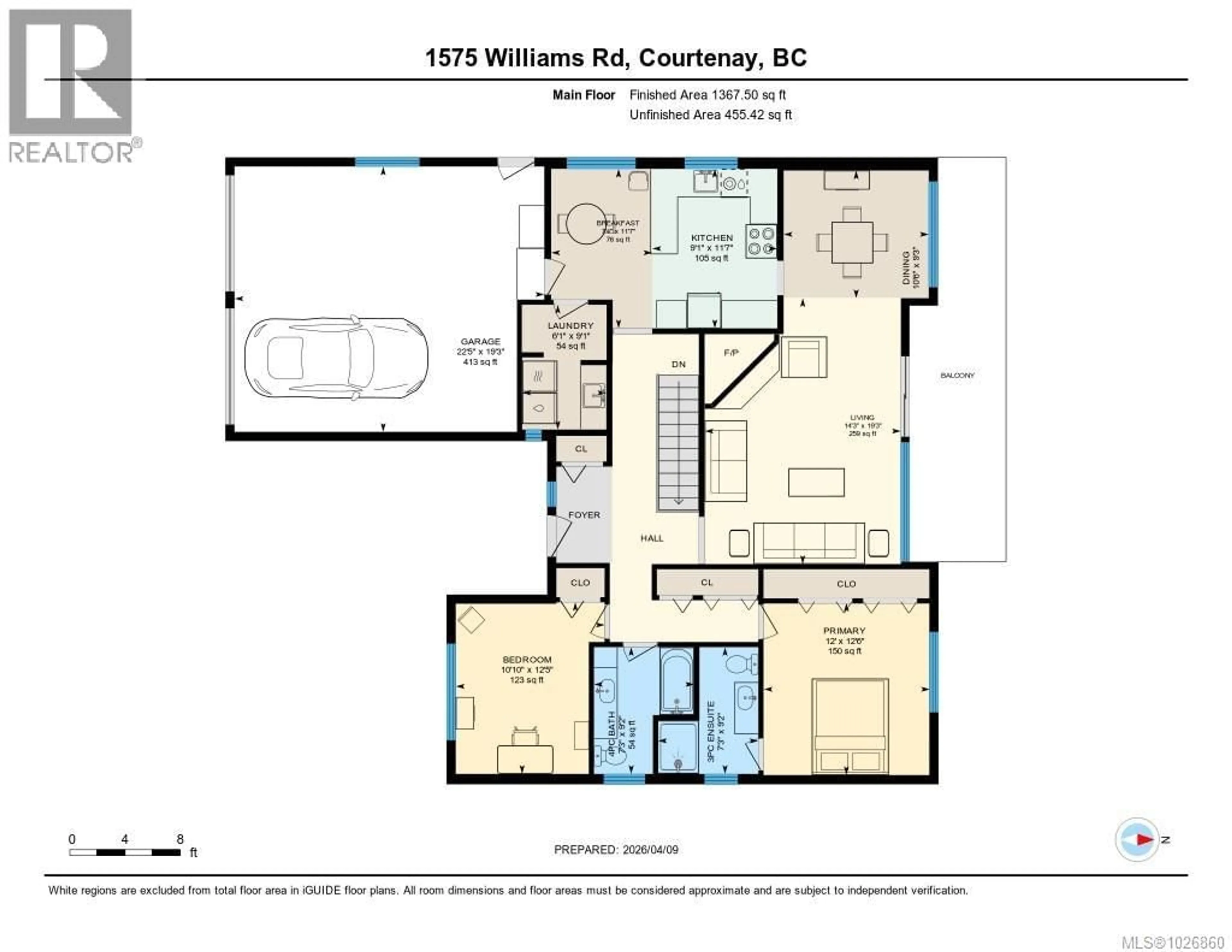 Floor plan for 1575 WILLIAMS ROAD, Courtenay British Columbia V9N7A4