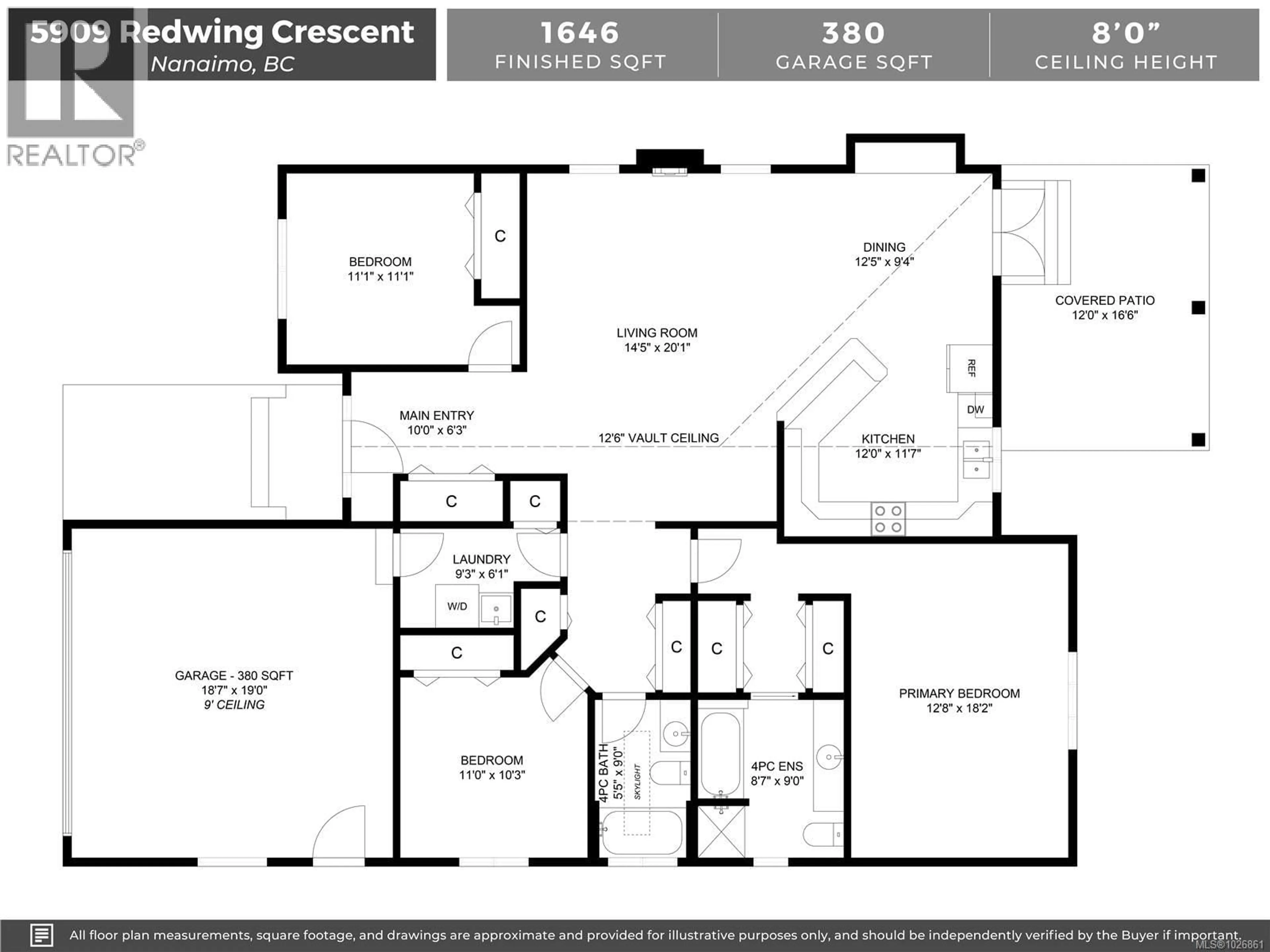 Floor plan for 5909 REDWING CRESCENT, Nanaimo British Columbia V9T6H9