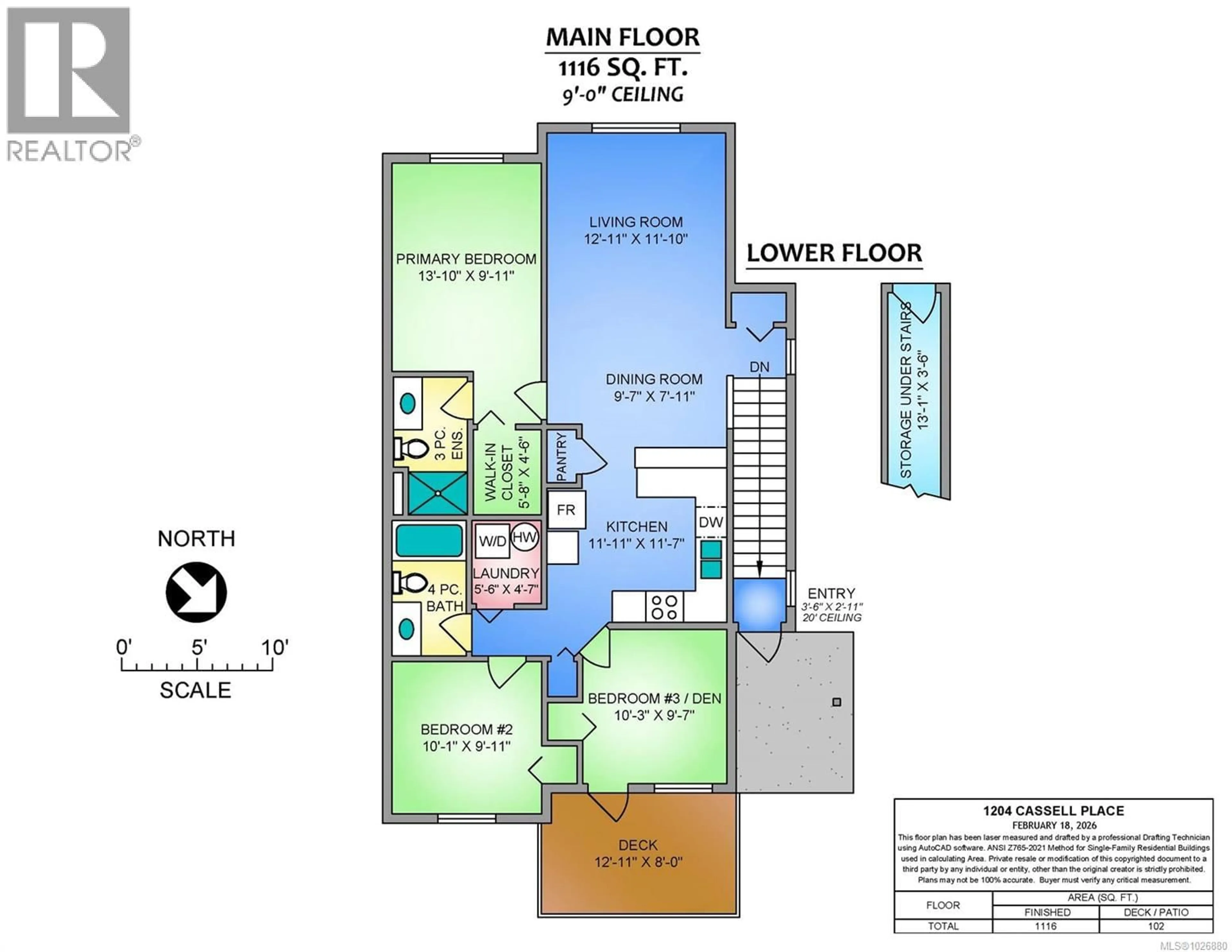 Floor plan for 1204 CASSELL PLACE, Nanaimo British Columbia V9R0C9