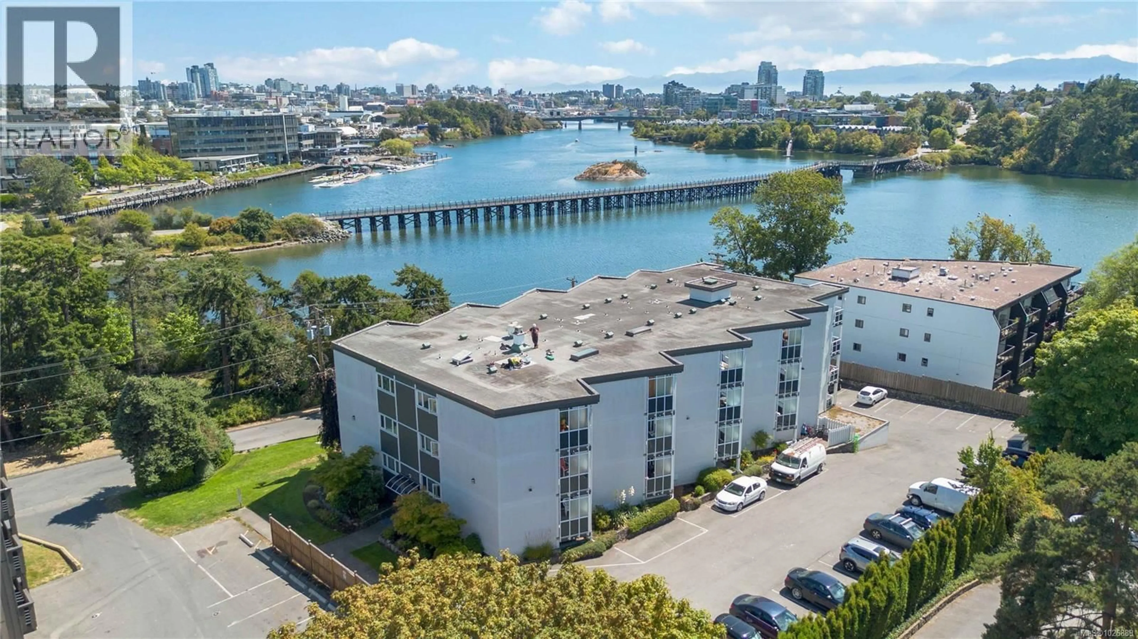 A pic from outside/outdoor area/front of a property/back of a property/a pic from drone, water/lake/river/ocean view for 236 - 2930 WASHINGTON AVENUE, Victoria British Columbia V9A1P5