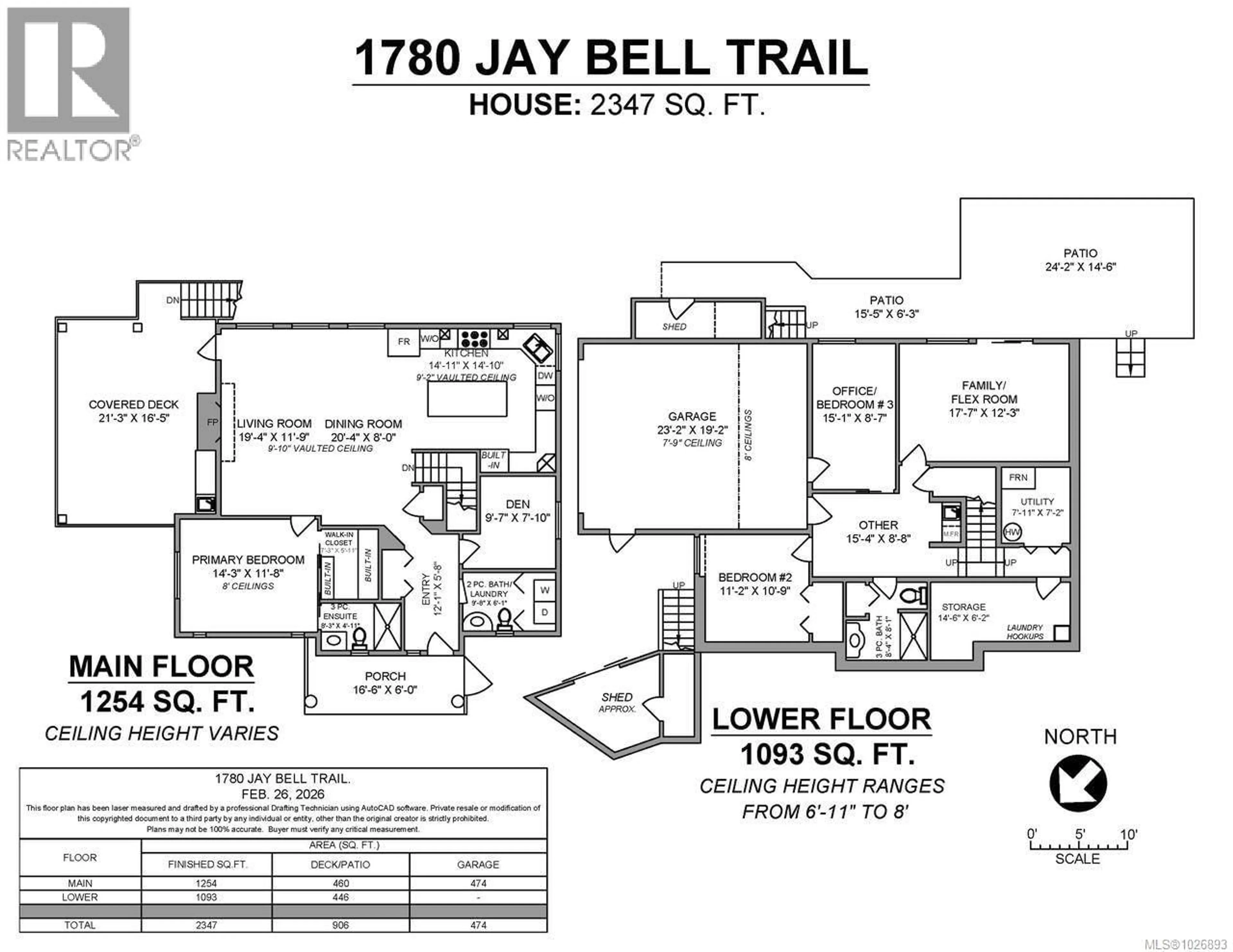 Floor plan for 1780 JAY BELL TRAIL, Qualicum Beach British Columbia V9K2S3