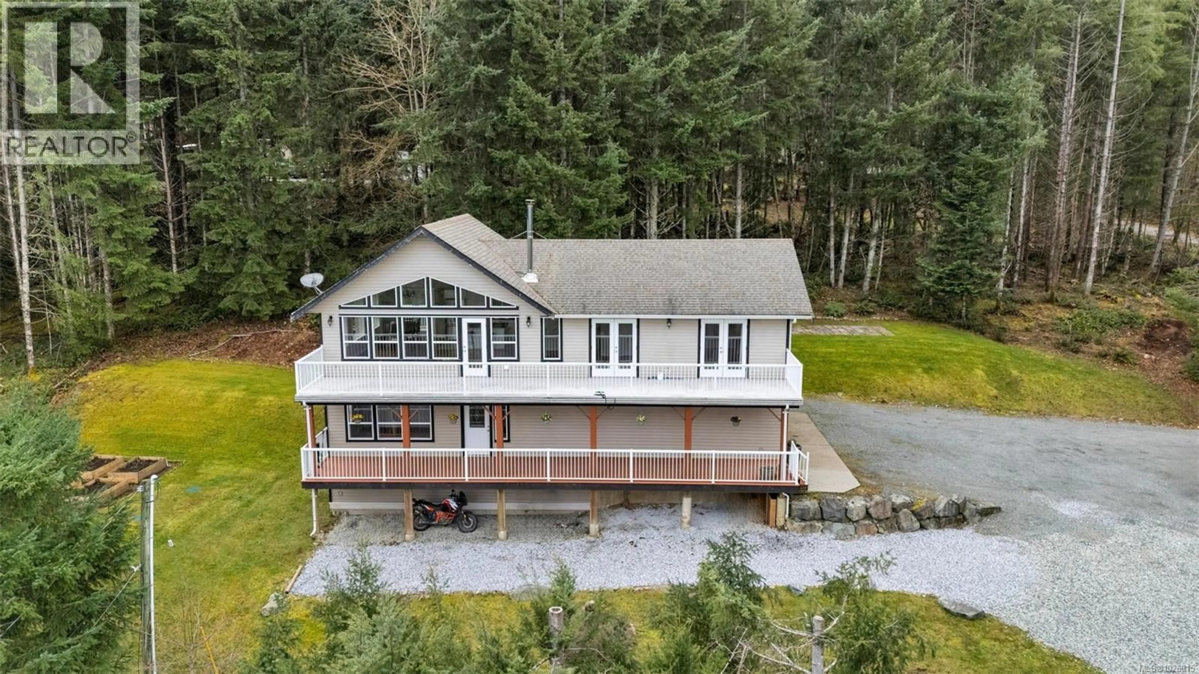 A pic from outside/outdoor area/front of a property/back of a property/a pic from drone, unknown for 1130 COUGAR RIDGE ROAD, Shawnigan Lake British Columbia V8H2C2