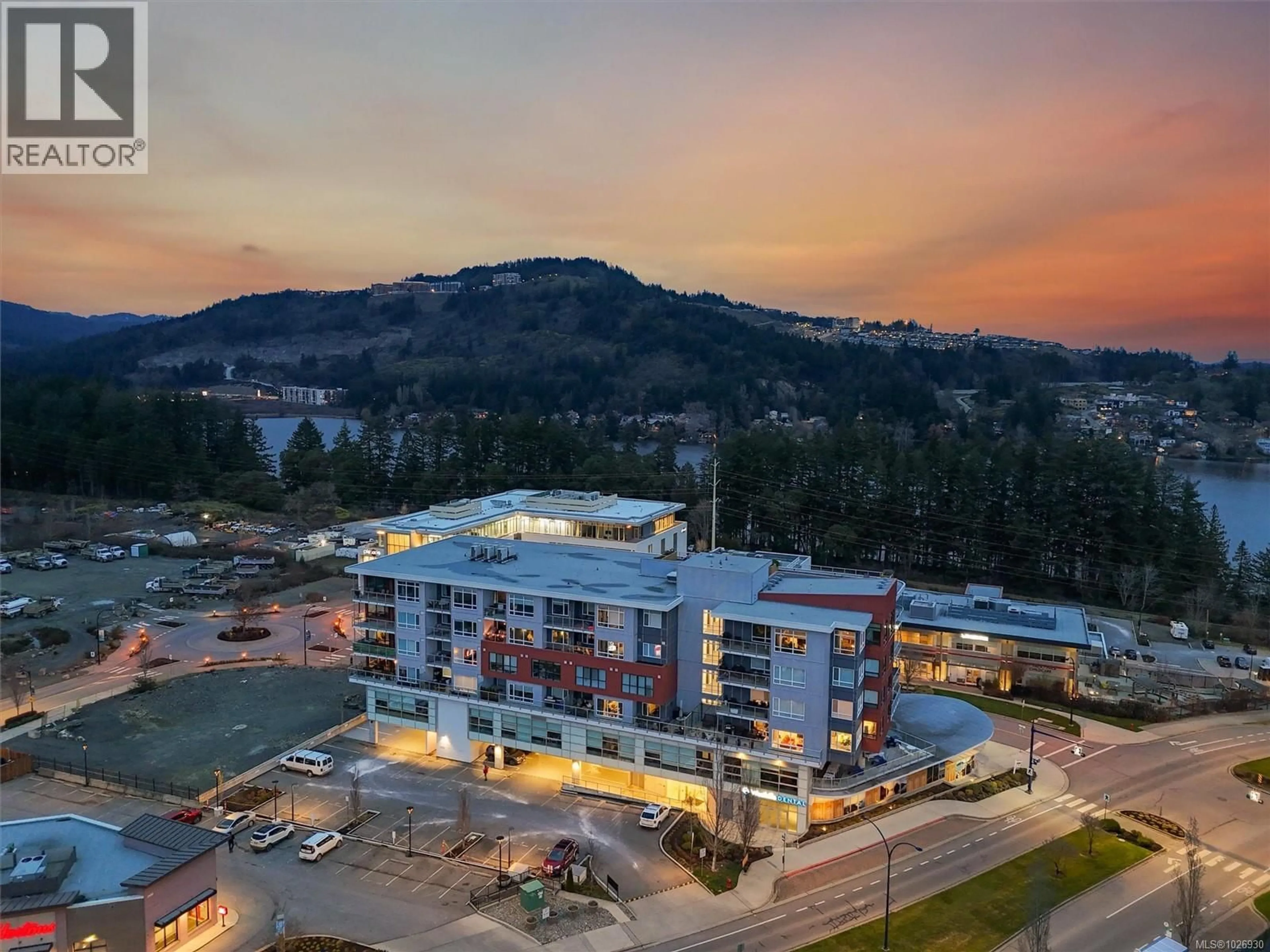 A pic from outside/outdoor area/front of a property/back of a property/a pic from drone, mountain view for 301 - 1311 LAKEPOINT WAY, Langford British Columbia V9B0S7