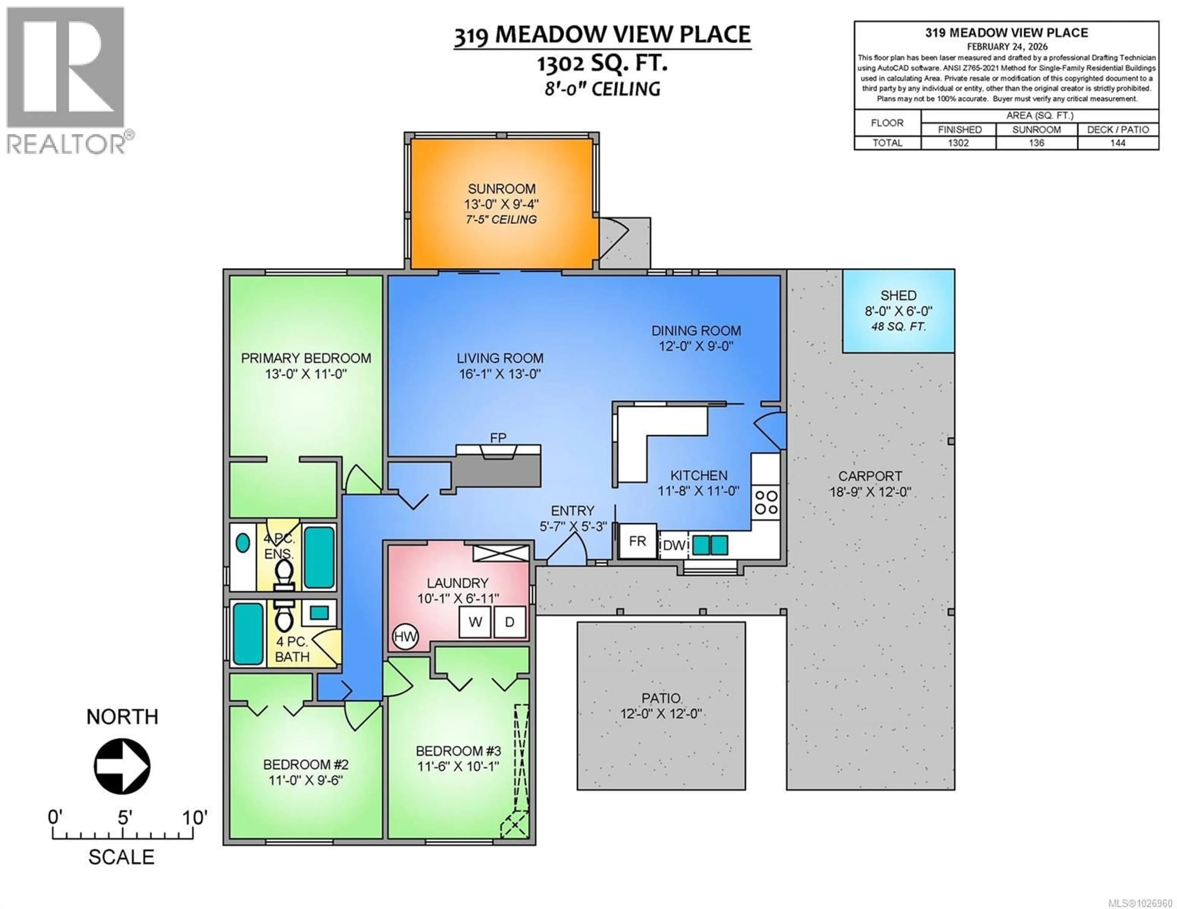 Floor plan for 319 MEADOW VIEW PLACE, Parksville British Columbia V9P1W2