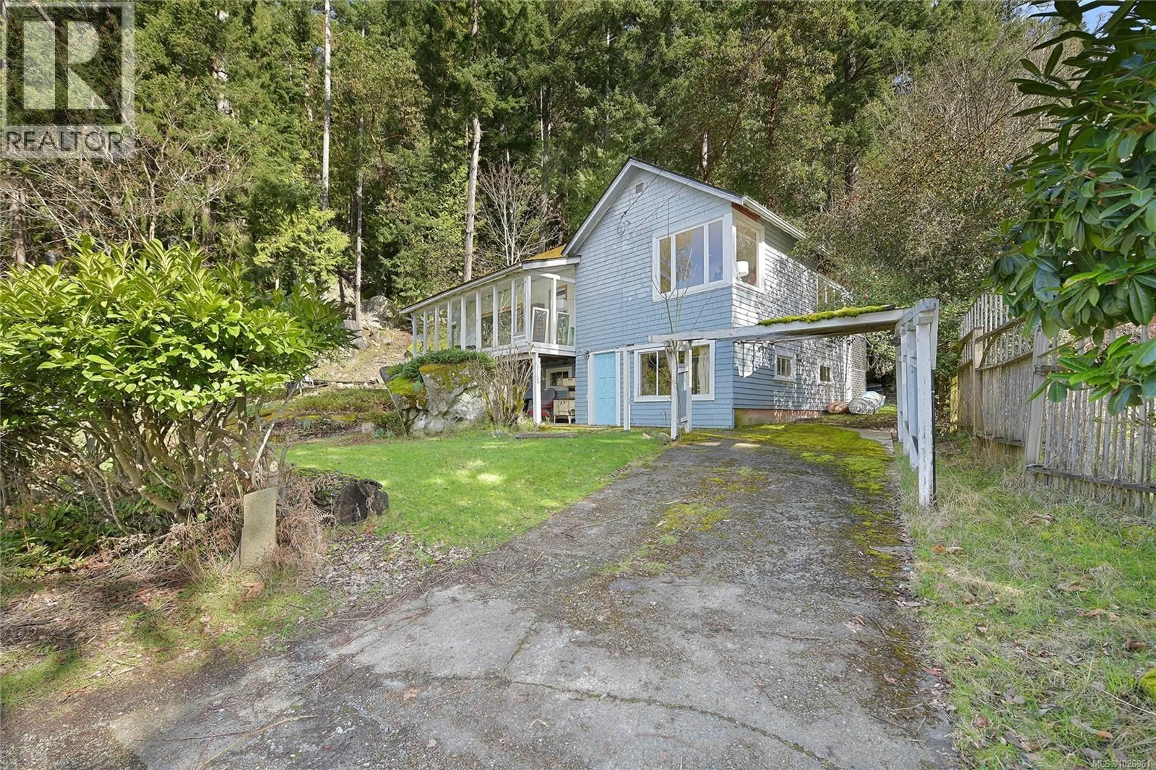A pic from outside/outdoor area/front of a property/back of a property/a pic from drone, water/lake/river/ocean view for 348 GEORGINA POINT ROAD, Mayne Island British Columbia V0N2J1