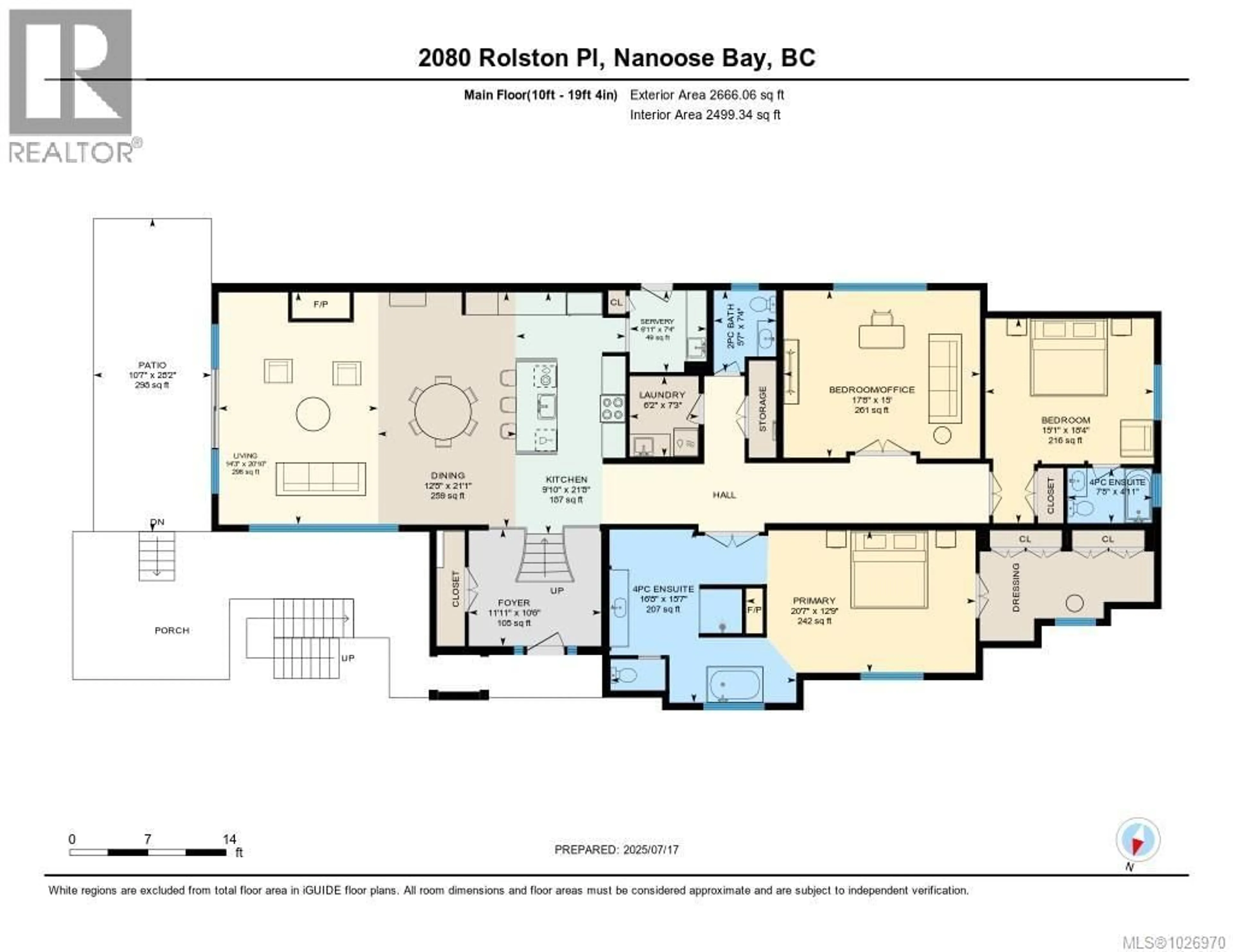Floor plan for 2080 ROLSTON PLACE, Nanoose Bay British Columbia V9P9H4