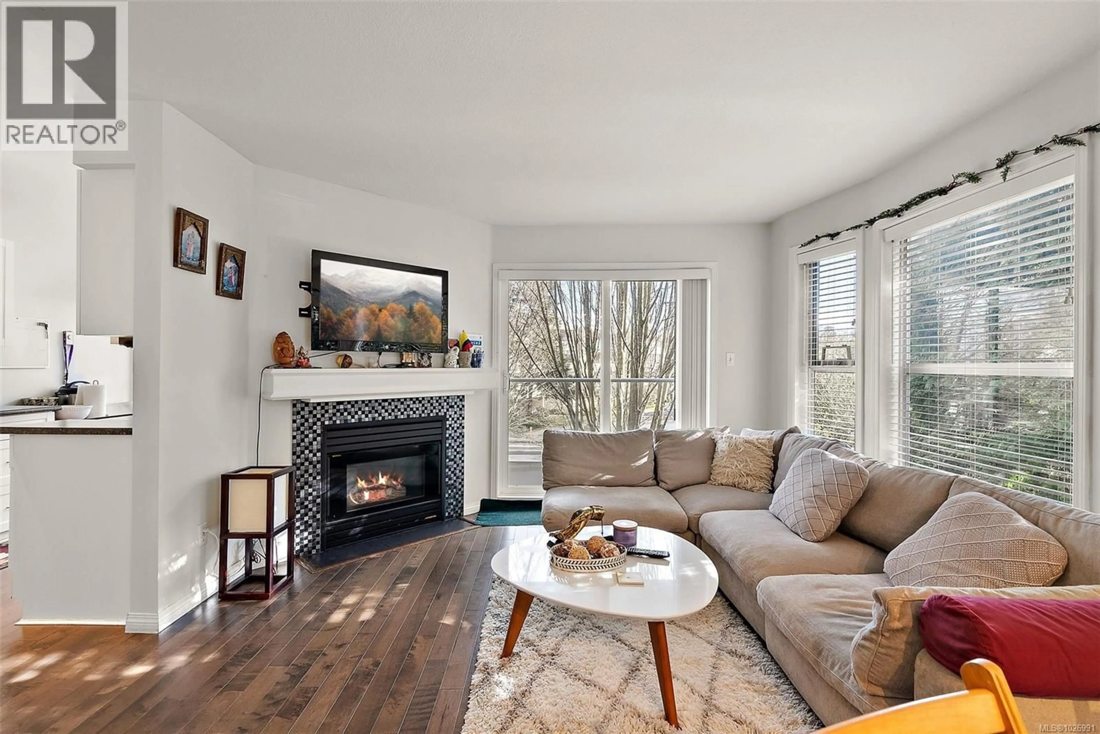 Living room with furniture, wood/laminate floor for 302 - 1710 FORT STREET, Victoria British Columbia V8R1J2