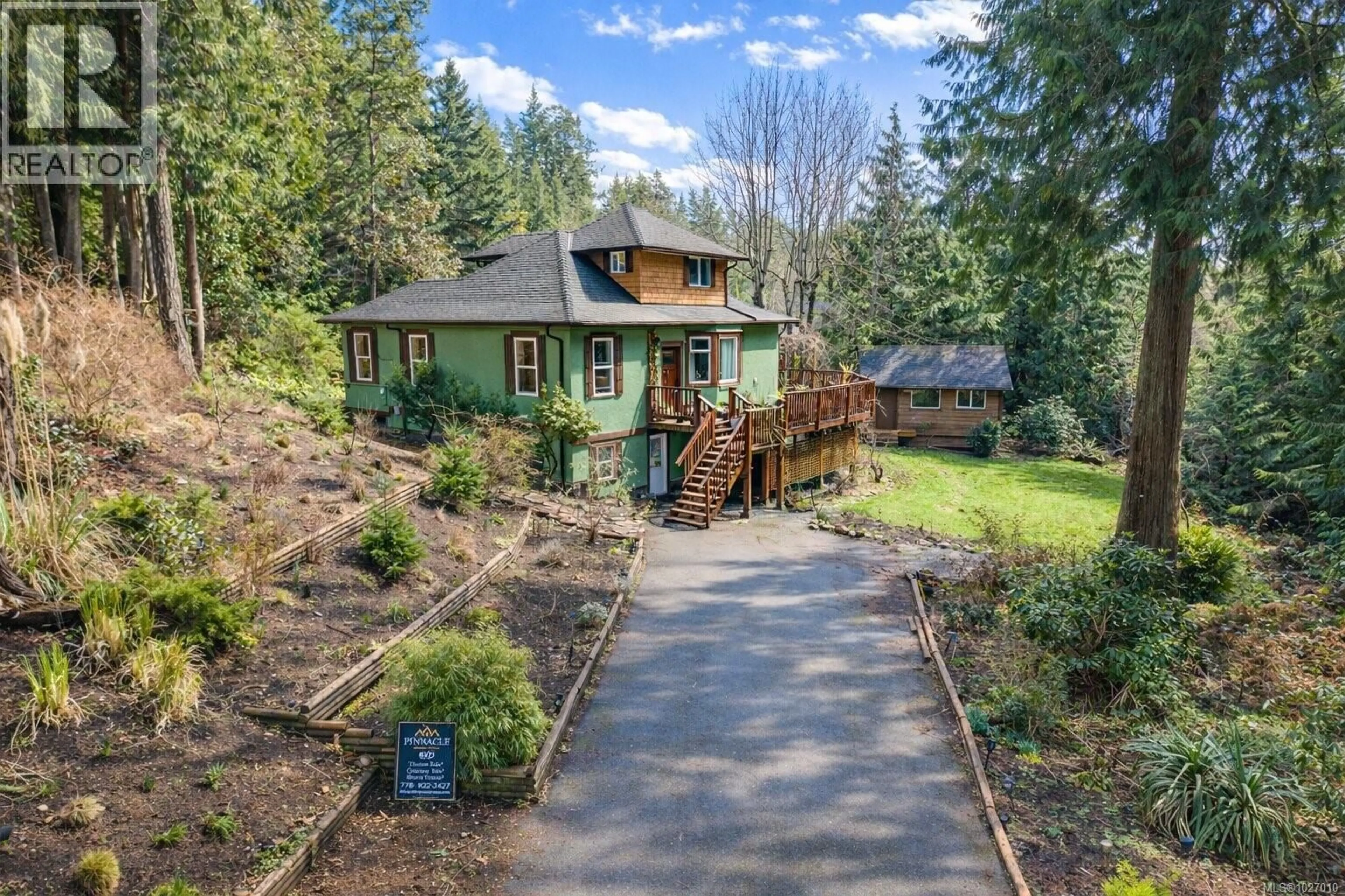 A pic from outside/outdoor area/front of a property/back of a property/a pic from drone, water/lake/river/ocean view for 1780 ELFORD ROAD, Shawnigan Lake British Columbia V0R2W0
