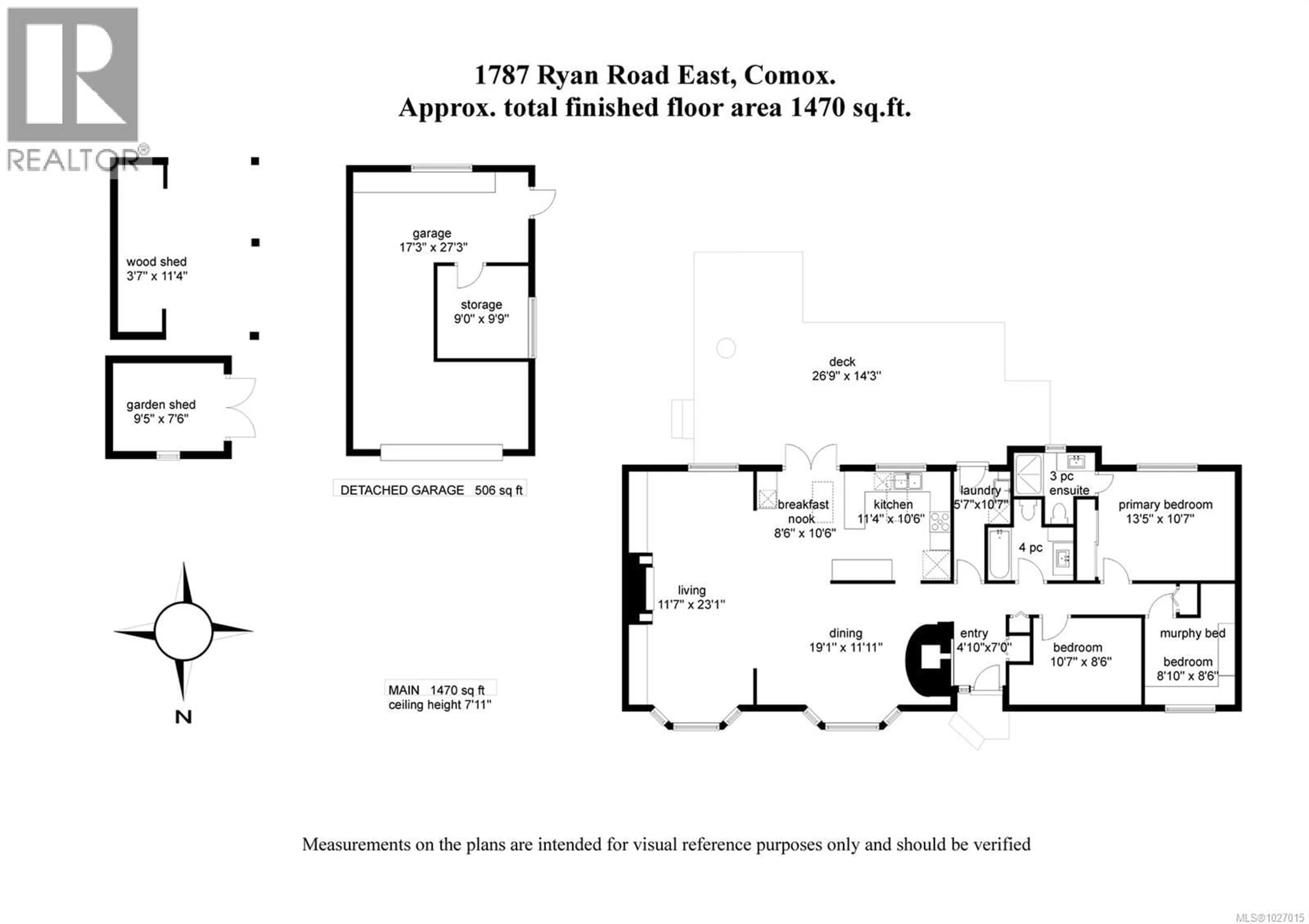 Floor plan for 1787 RYAN ROAD EAST, Comox British Columbia V9M4C7