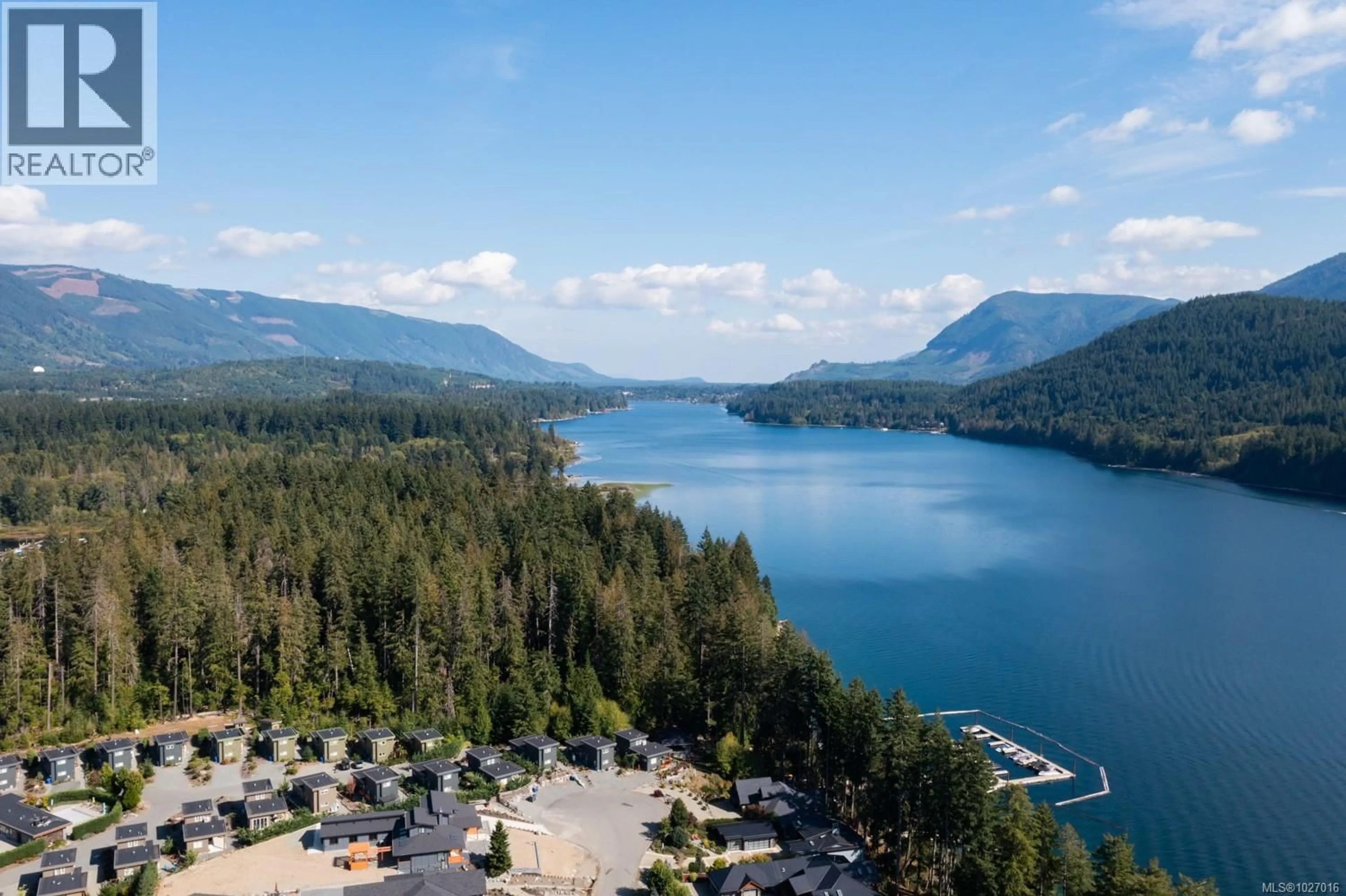 A pic from outside/outdoor area/front of a property/back of a property/a pic from drone, water/lake/river/ocean view for 9388 LAKEFRONT RISE, Lake Cowichan British Columbia V0R2G1
