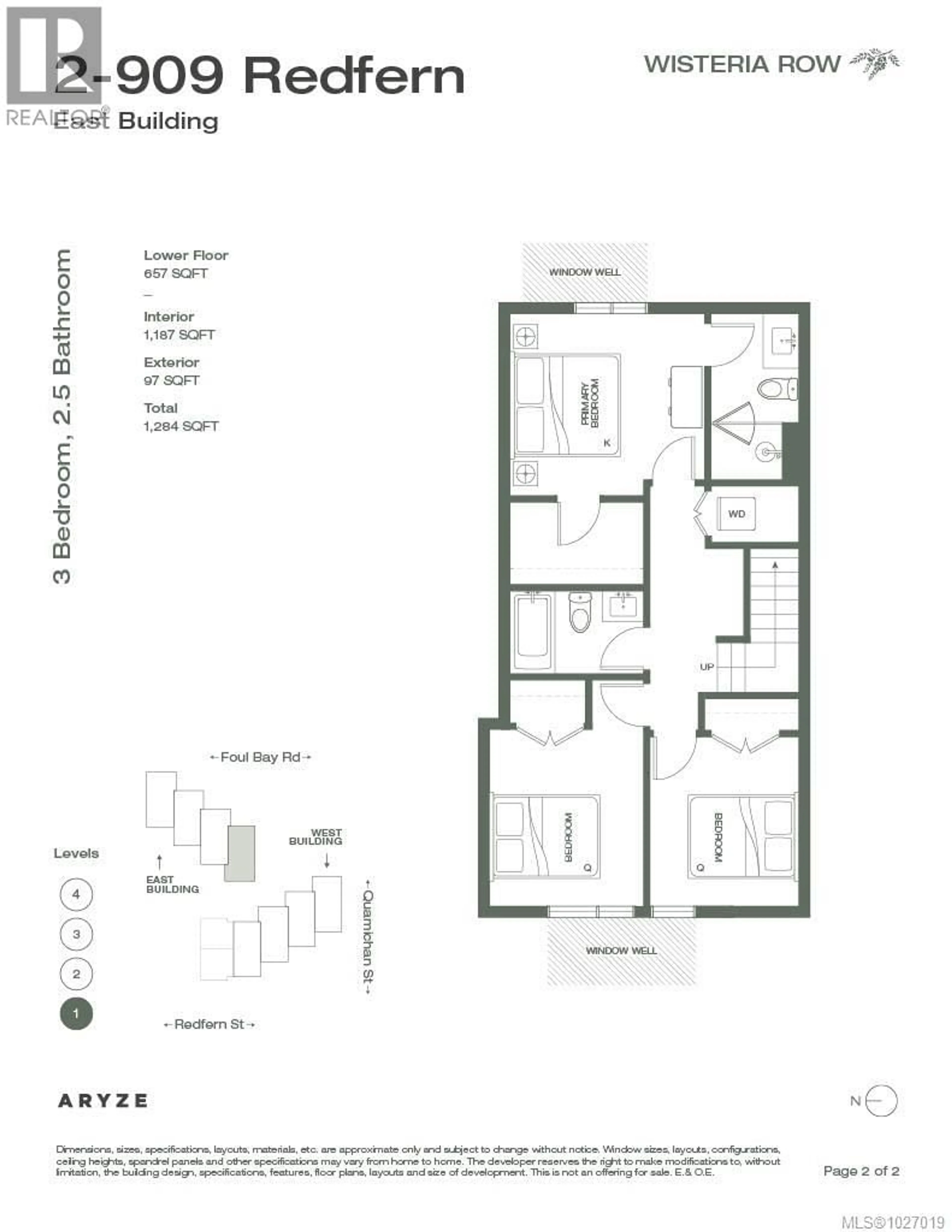 Floor plan for 2 - 909 REDFERN ROAD, Victoria British Columbia V8S4H8
