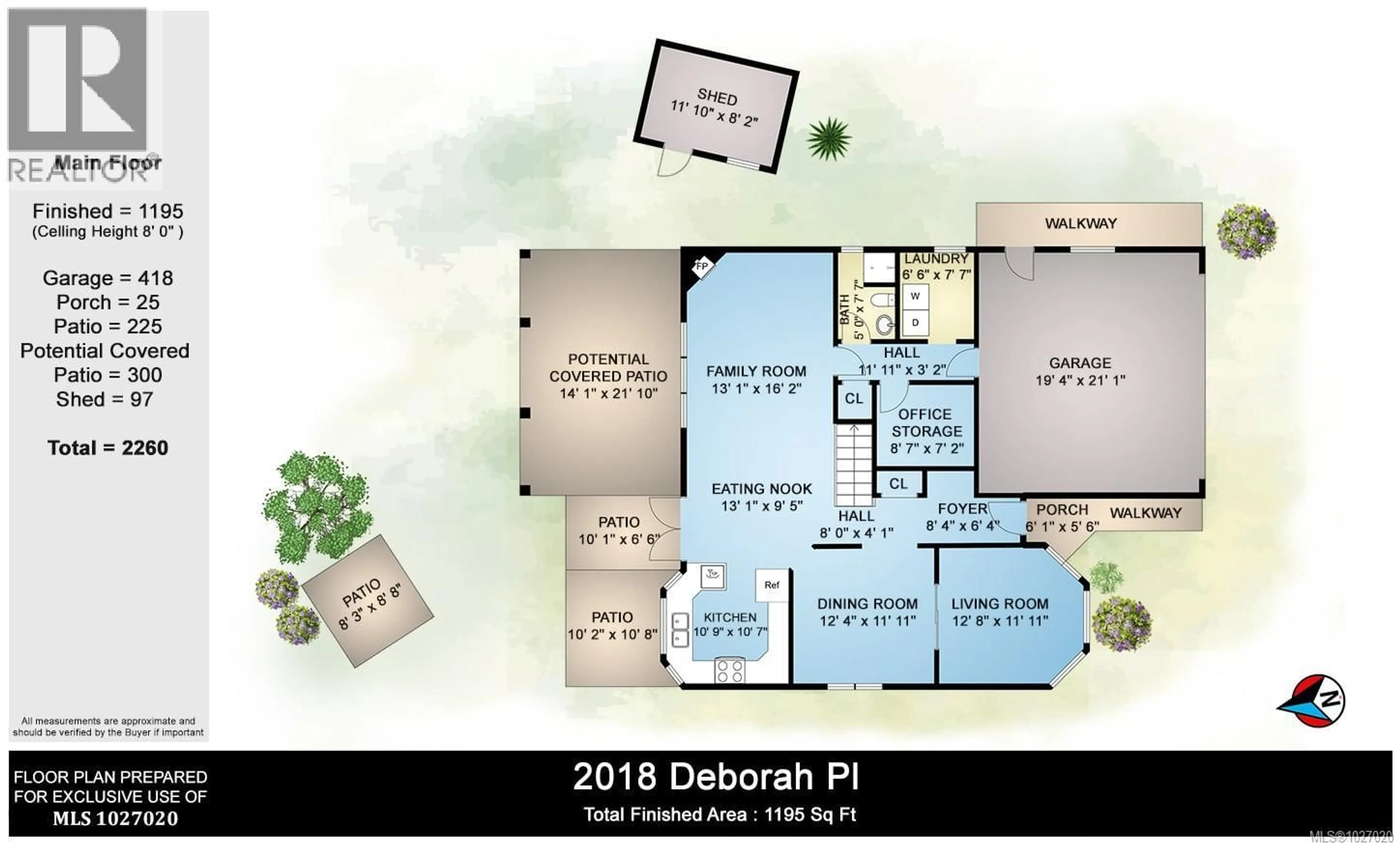 Floor plan for 2018 DEBORAH PLACE, Duncan British Columbia V9L5E6