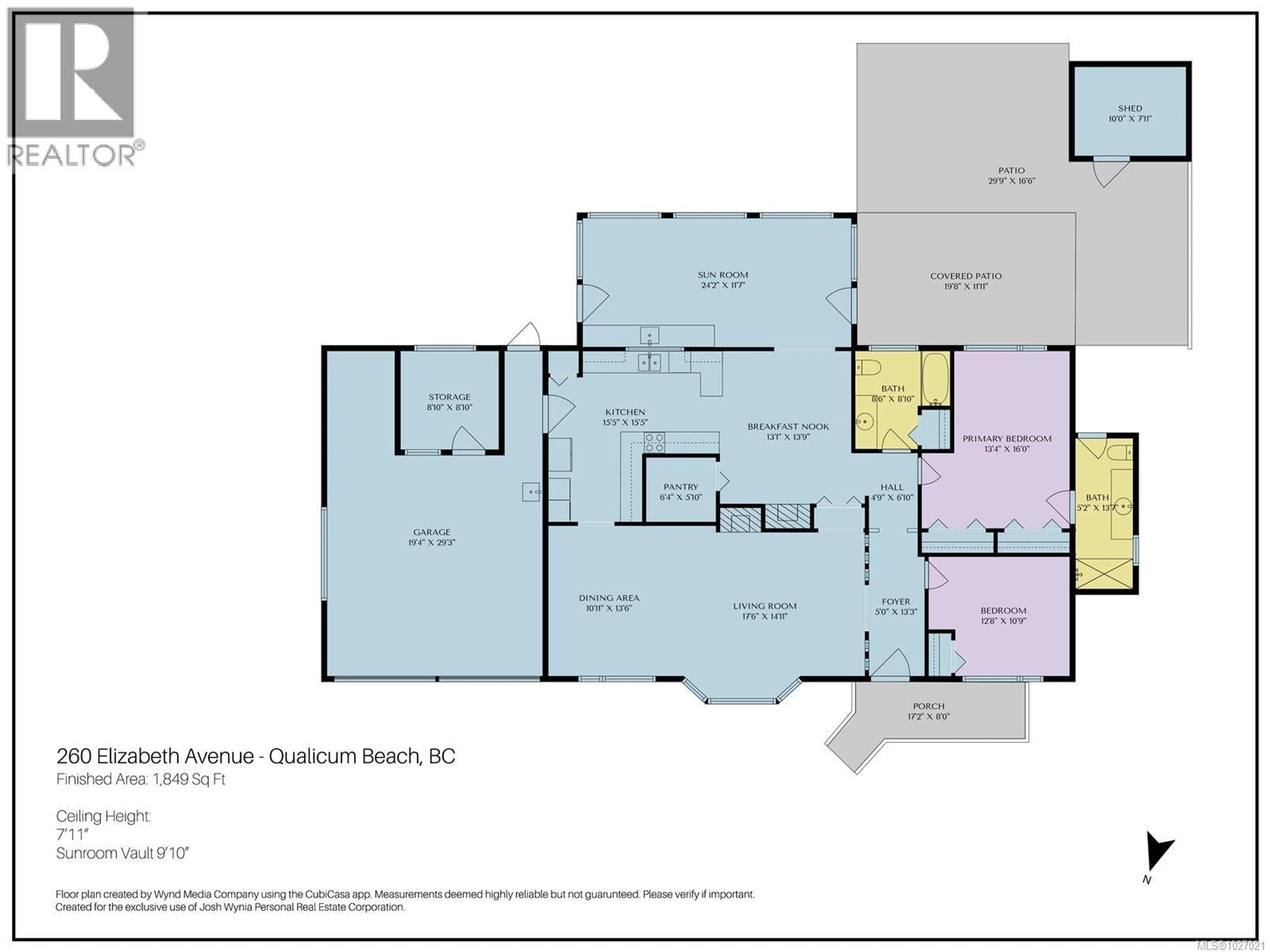 Floor plan for 260 ELIZABETH AVENUE, Qualicum Beach British Columbia V9K1G8