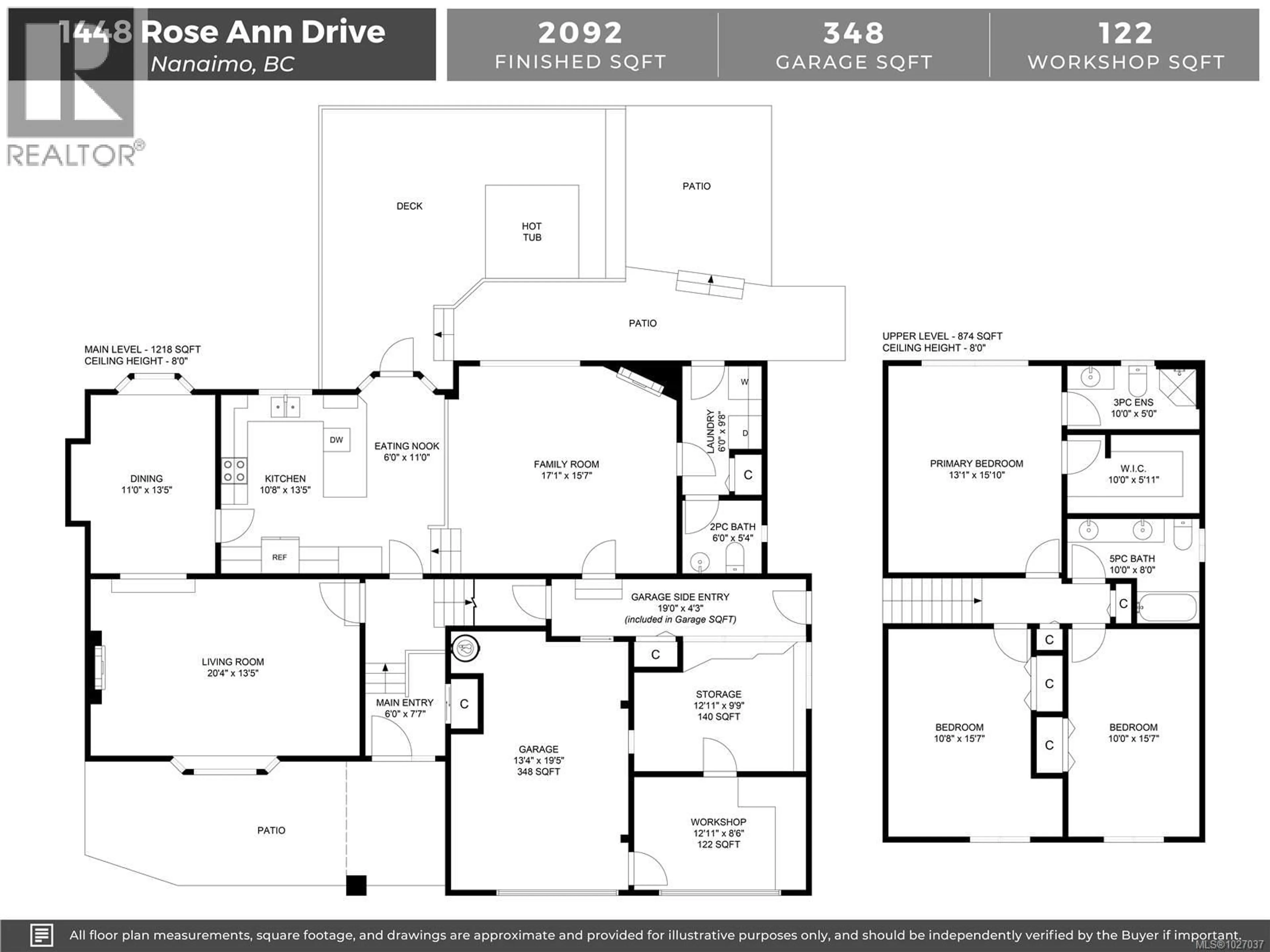 Floor plan for 1448 ROSE ANN DRIVE, Nanaimo British Columbia V9T4K8