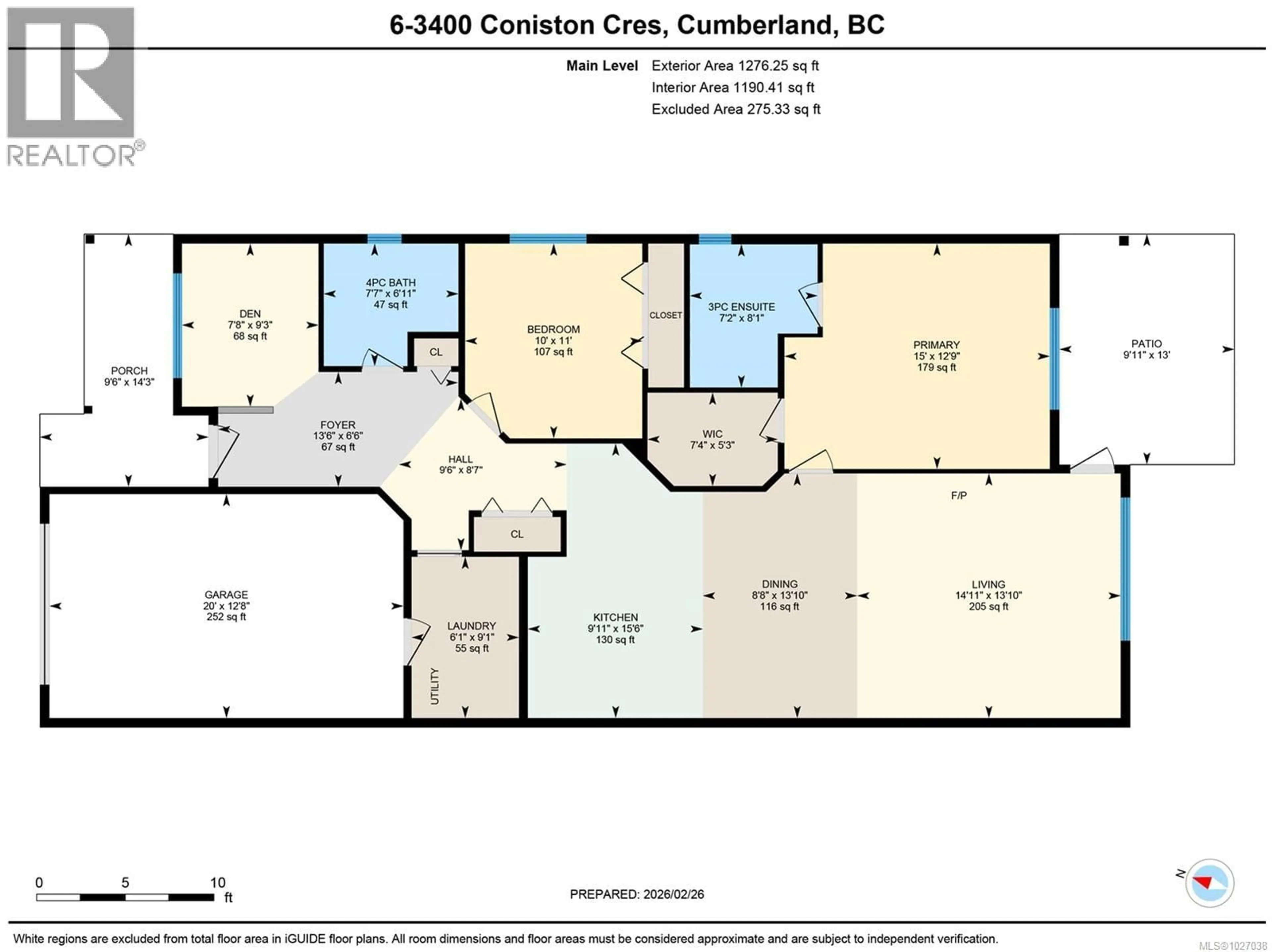 Floor plan for 6 - 3400 CONISTON CRESCENT, Cumberland British Columbia V0R1S0