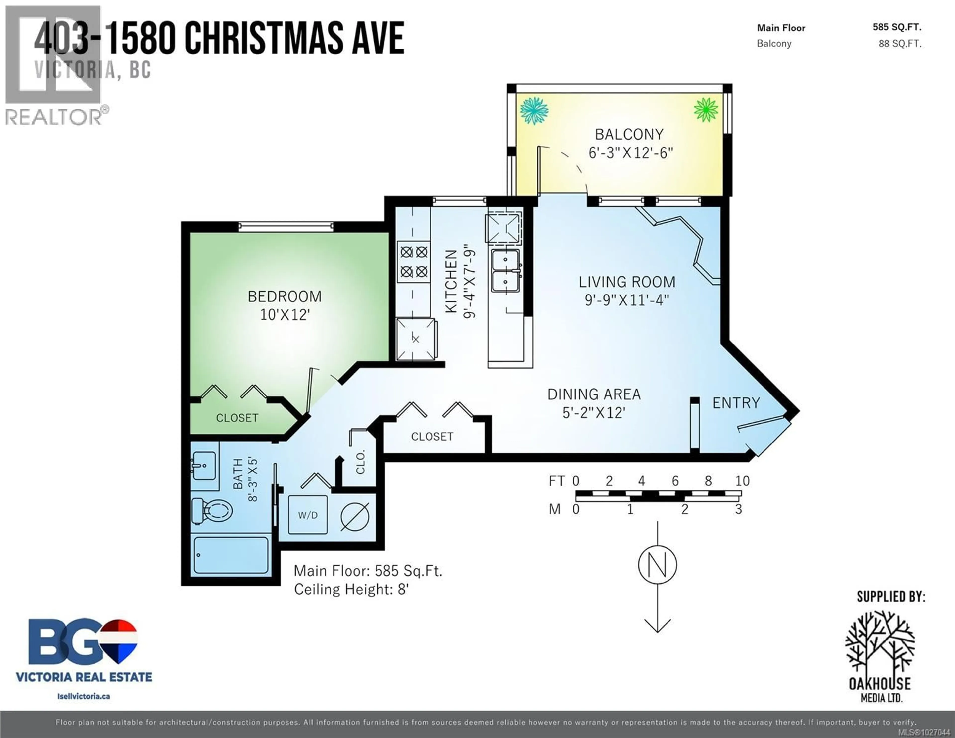 Floor plan for 403 - 1580 CHRISTMAS AVENUE, Saanich British Columbia V8P2X2