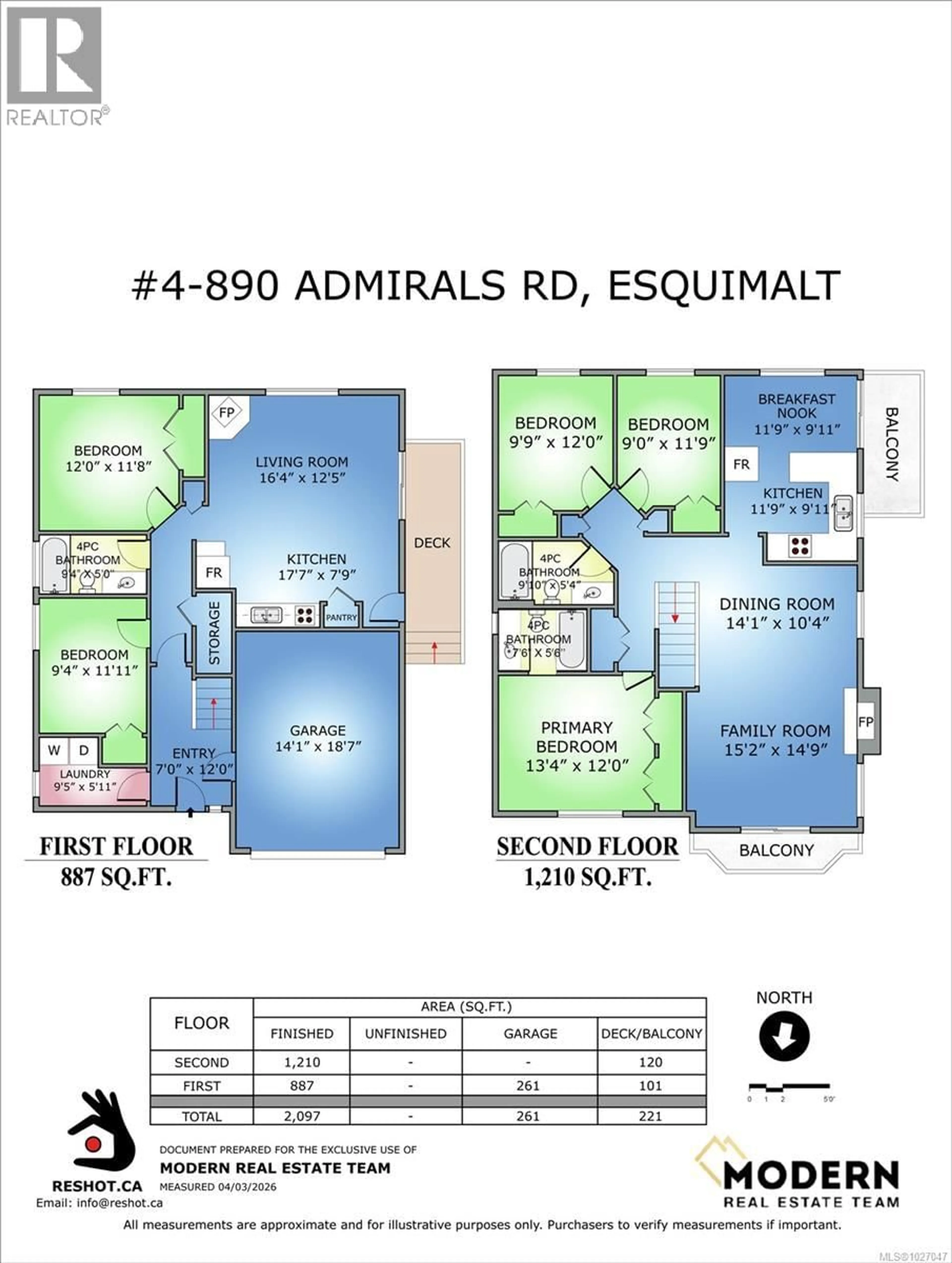Floor plan for 4 - 890 ADMIRALS ROAD, Esquimalt British Columbia V9A2P1