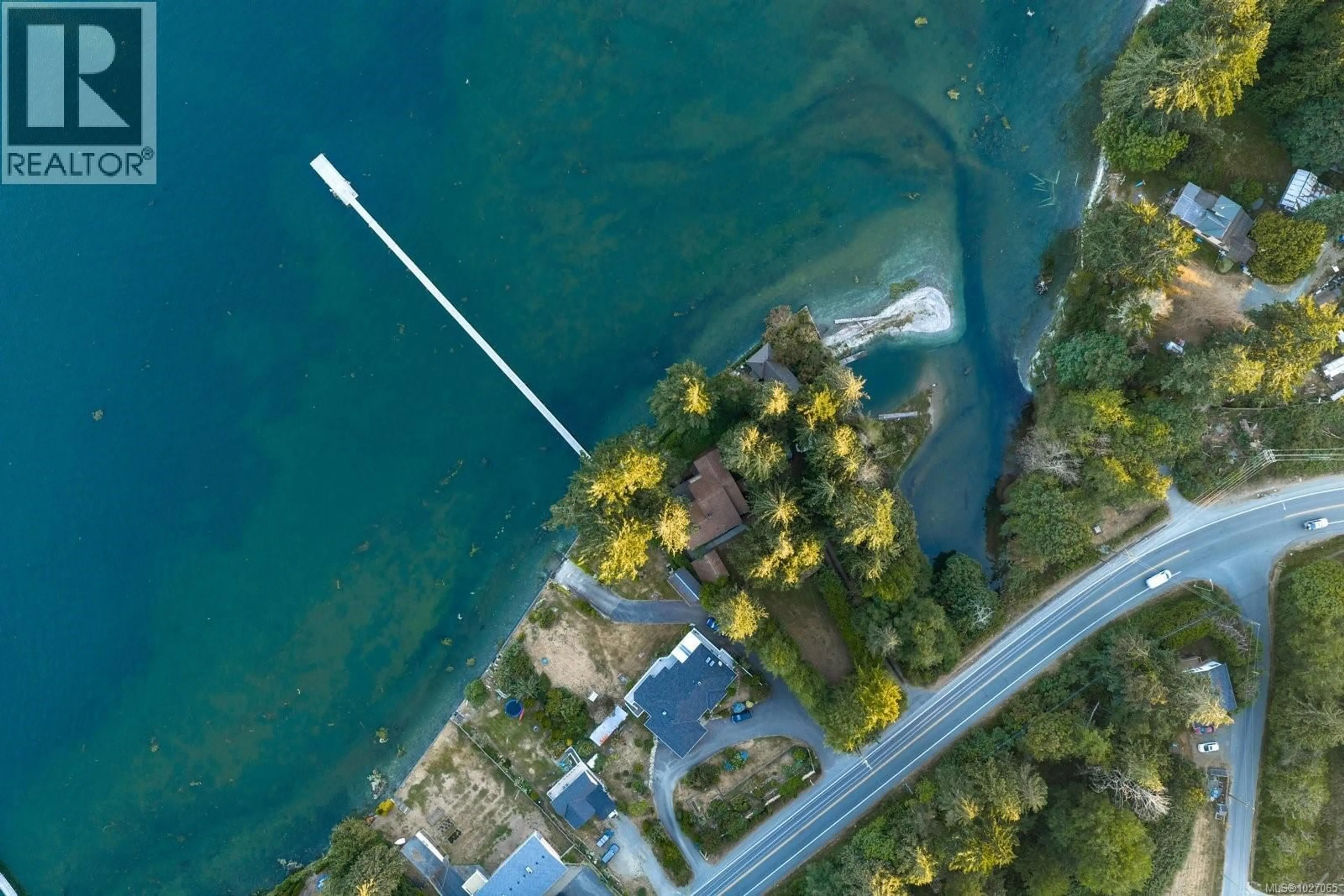 A pic from outside/outdoor area/front of a property/back of a property/a pic from drone, water/lake/river/ocean view for 6007 SOOKE ROAD, Sooke British Columbia V9Z0C1