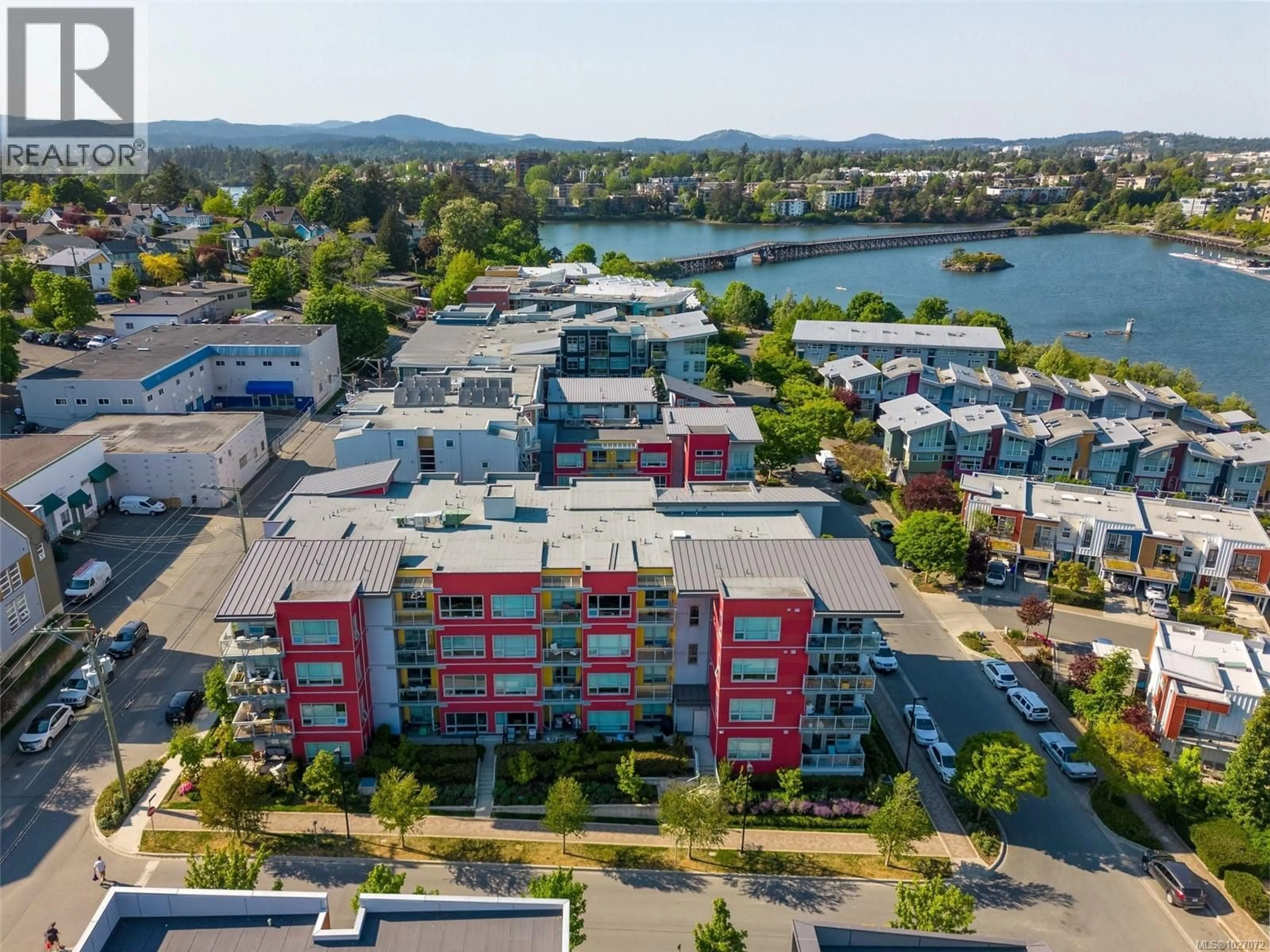 A pic from outside/outdoor area/front of a property/back of a property/a pic from drone, unknown for 210 - 785 TYEE ROAD, Victoria British Columbia V9A0G2