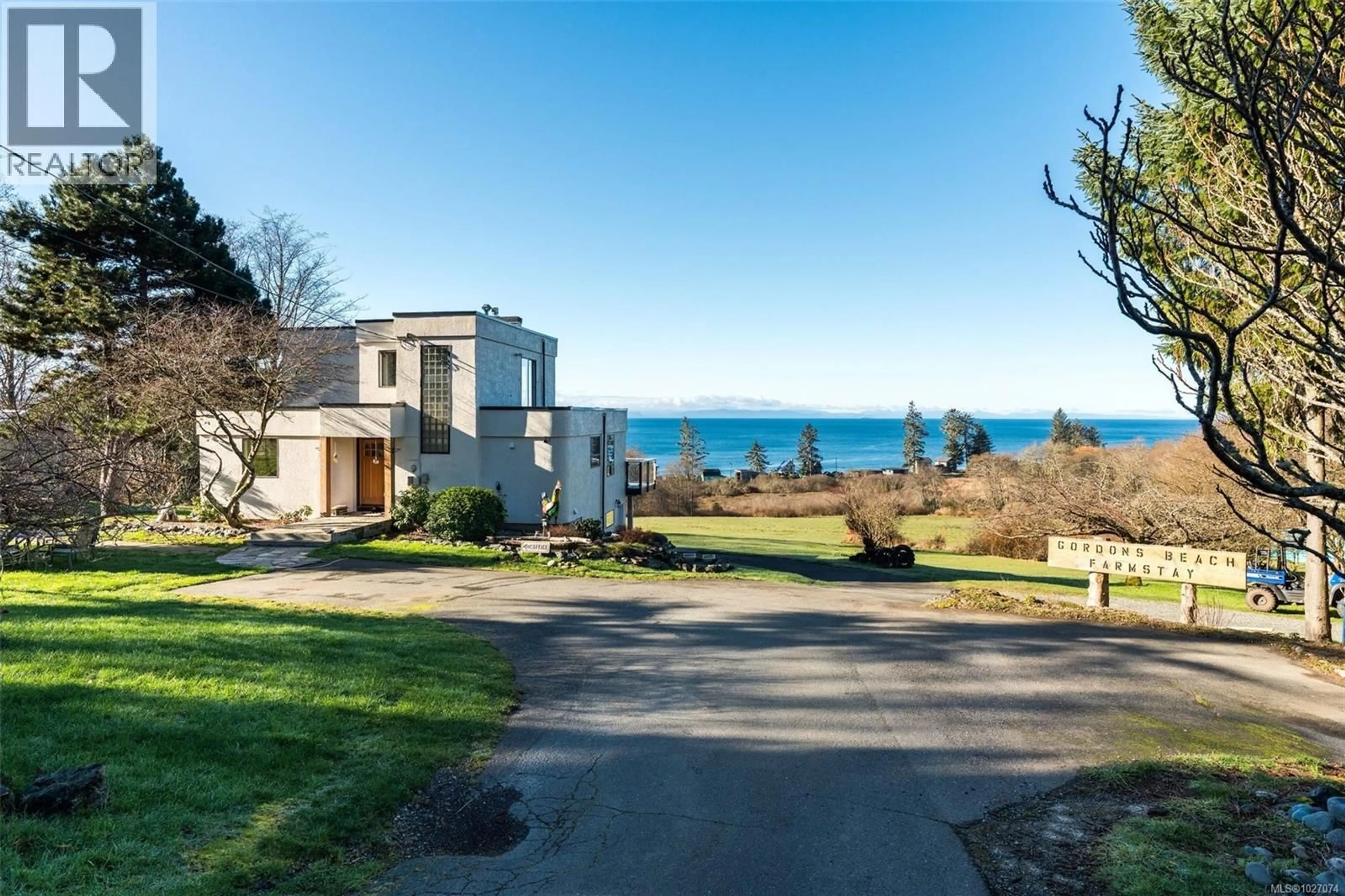 A pic from outside/outdoor area/front of a property/back of a property/a pic from drone, water/lake/river/ocean view for 4537 OTTER POINT ROAD, Sooke British Columbia V9Z0K4