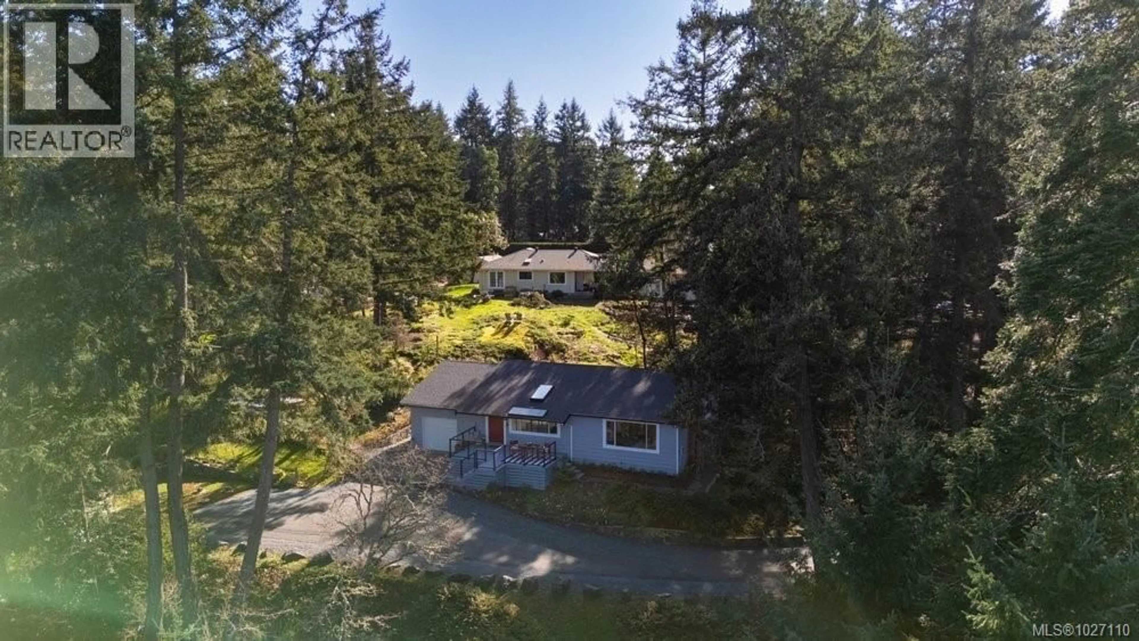 A pic from outside/outdoor area/front of a property/back of a property/a pic from drone, forest/trees view for 10851 DEEP COVE ROAD, North Saanich British Columbia V8L5M5