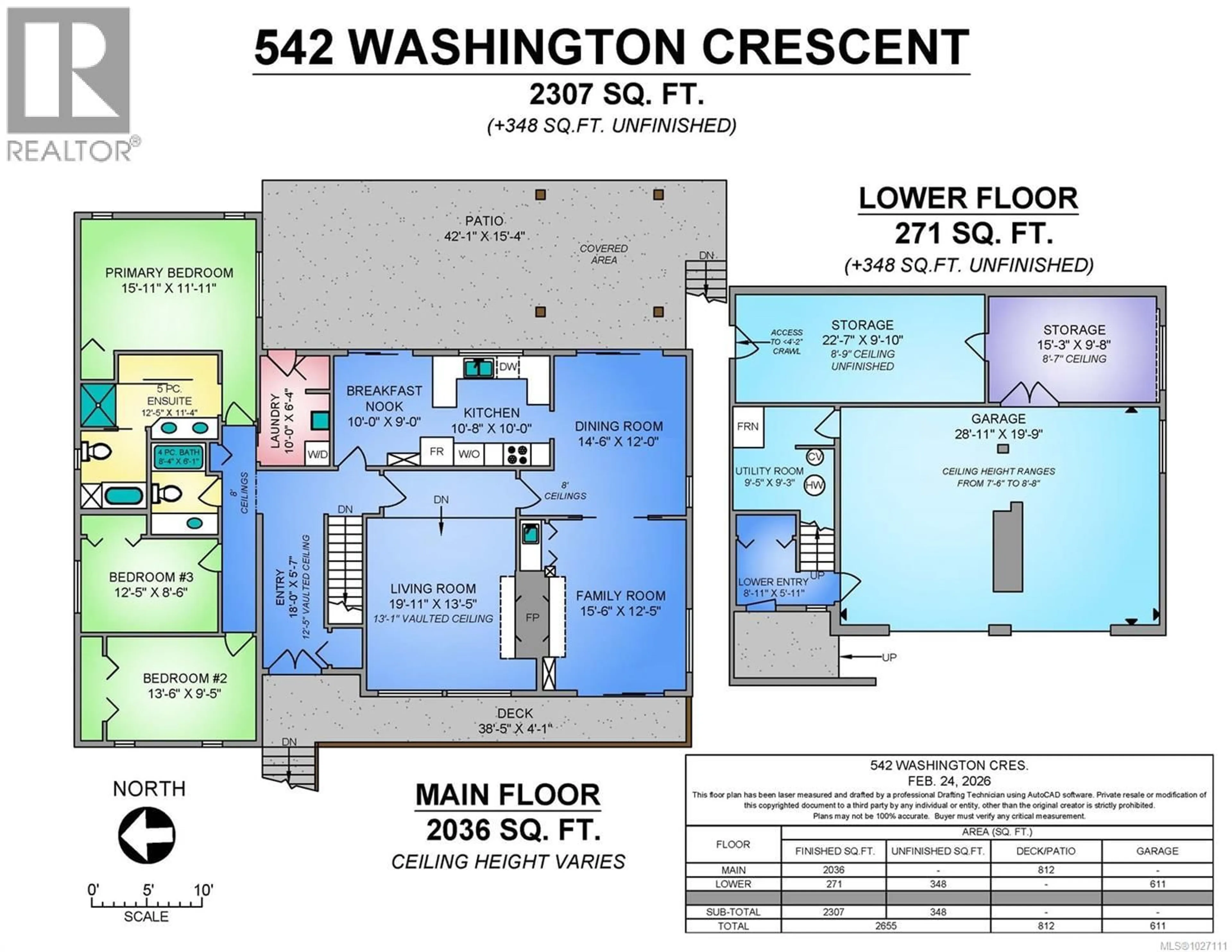 Floor plan for 542 WASHINGTON CRESCENT, Courtenay British Columbia V9N7S3