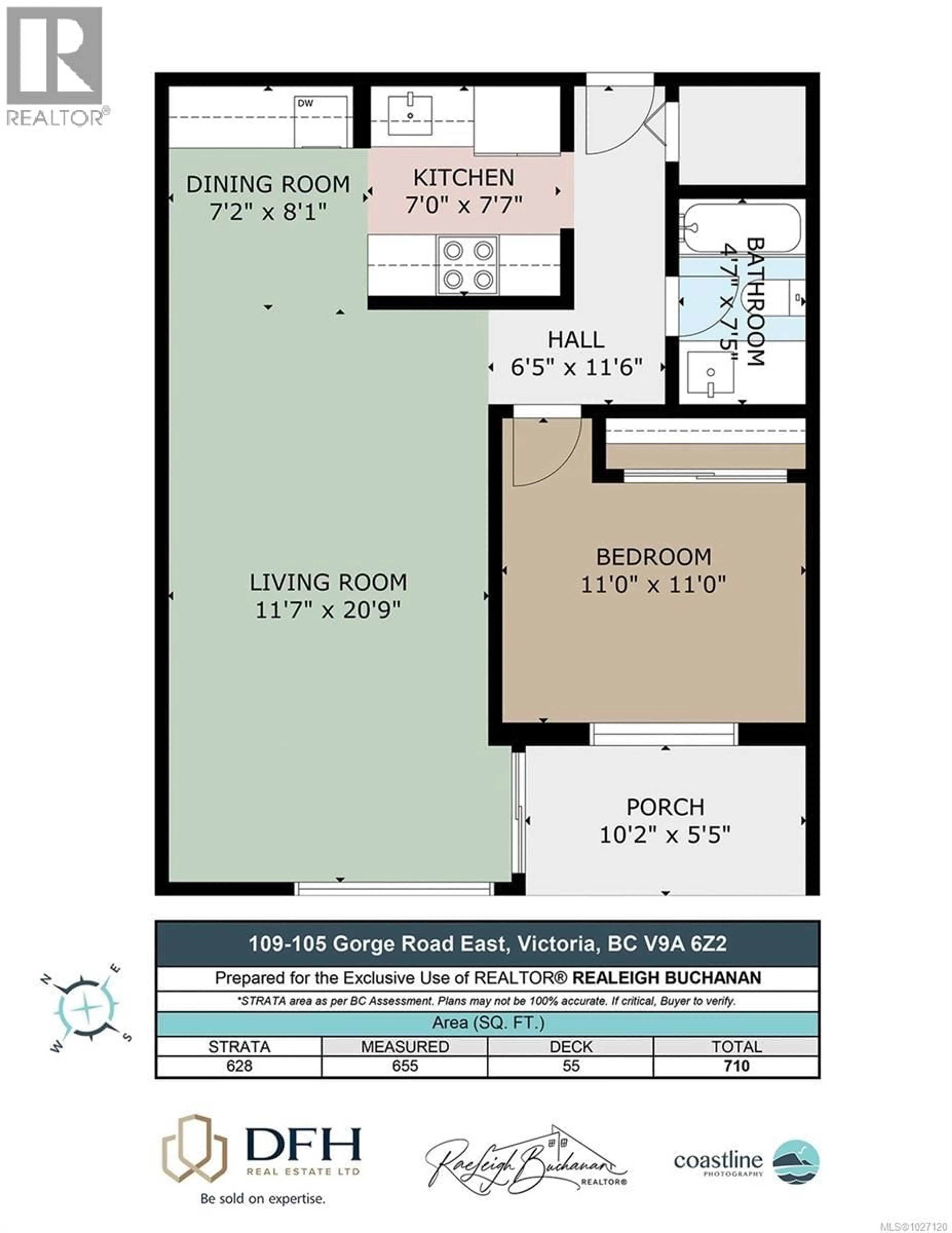 Floor plan for 109 - 105 GORGE ROAD EAST, Victoria British Columbia V9A6Z2