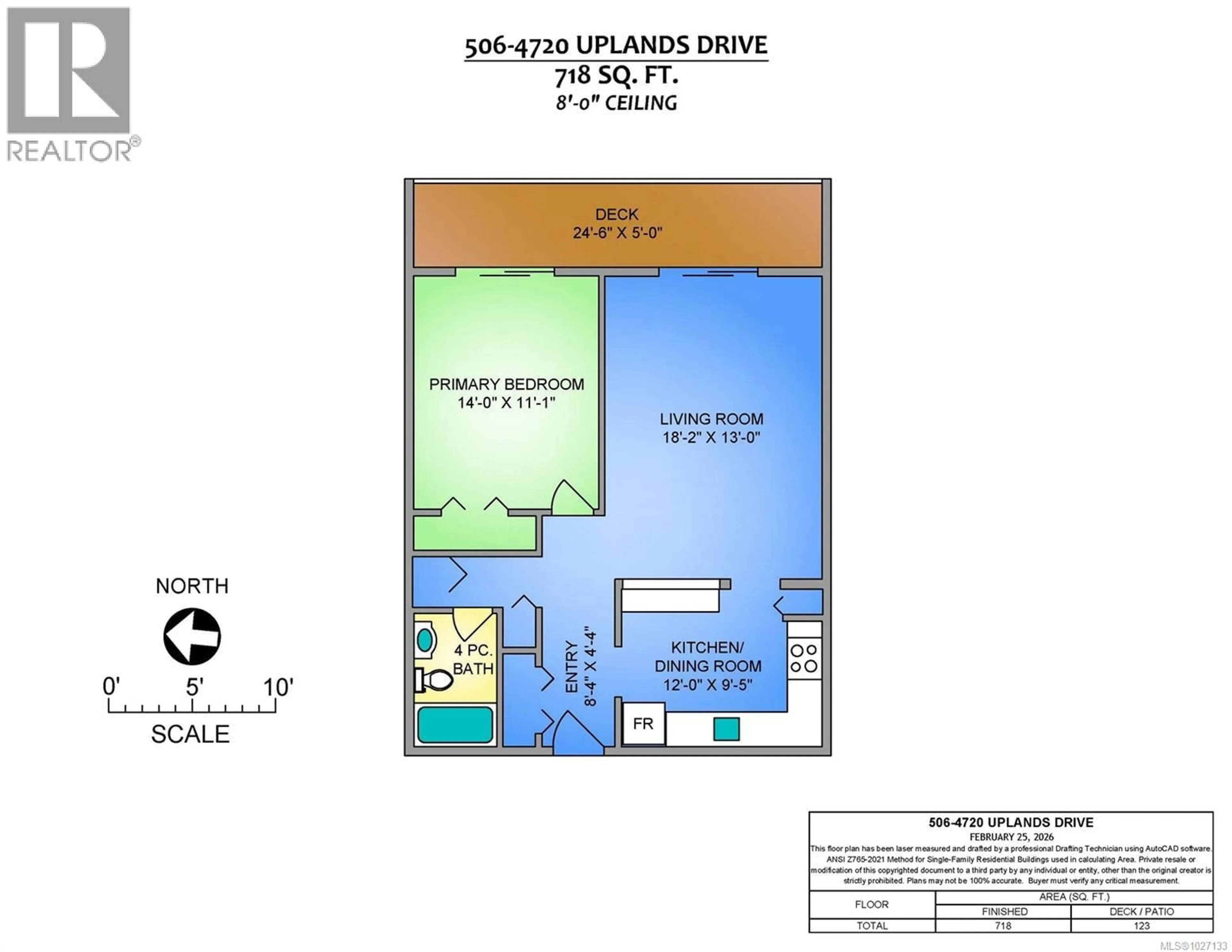 Floor plan for 506 - 4720 UPLANDS DRIVE, Nanaimo British Columbia V9T4S7
