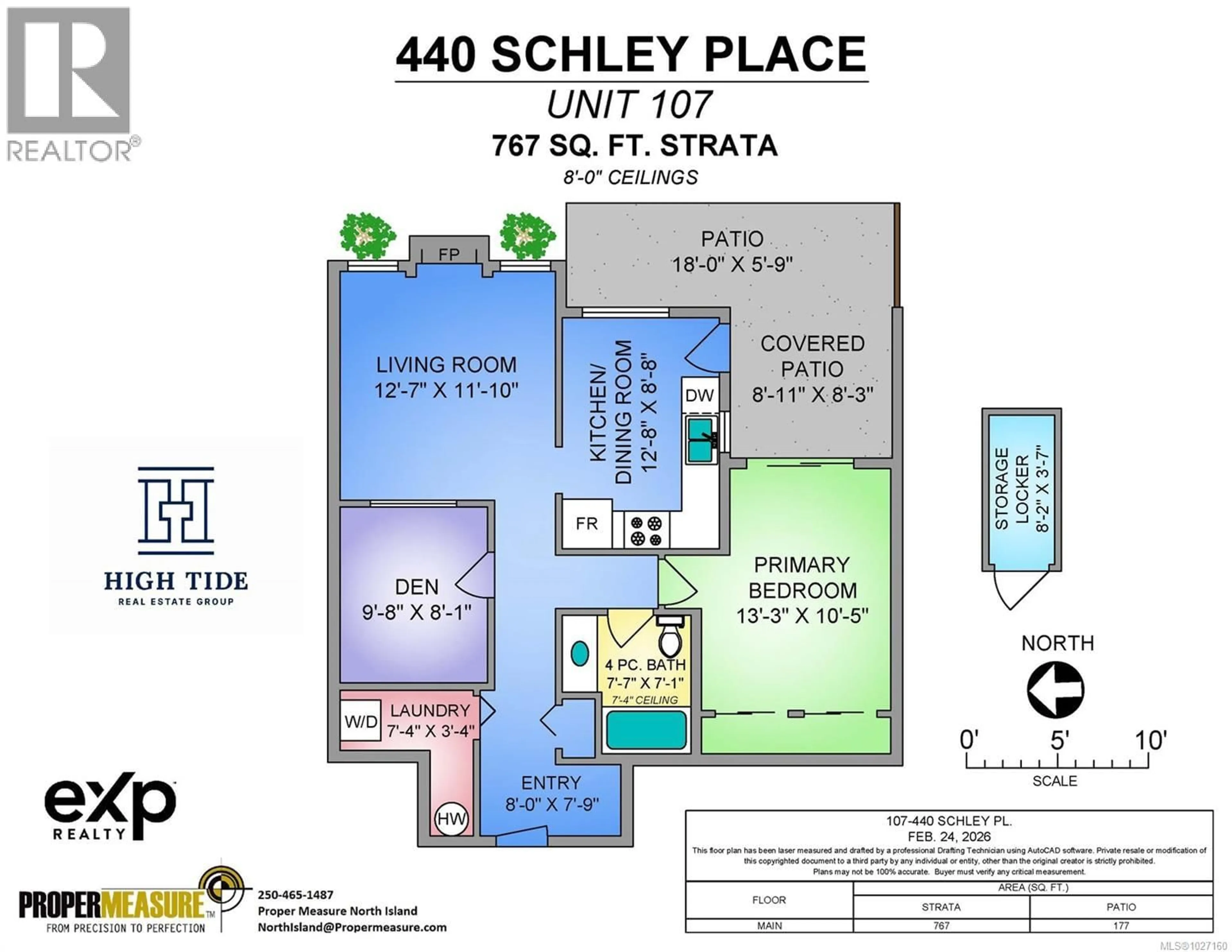 Floor plan for 107 - 440 SCHLEY PLACE, Qualicum Beach British Columbia V9K2M5