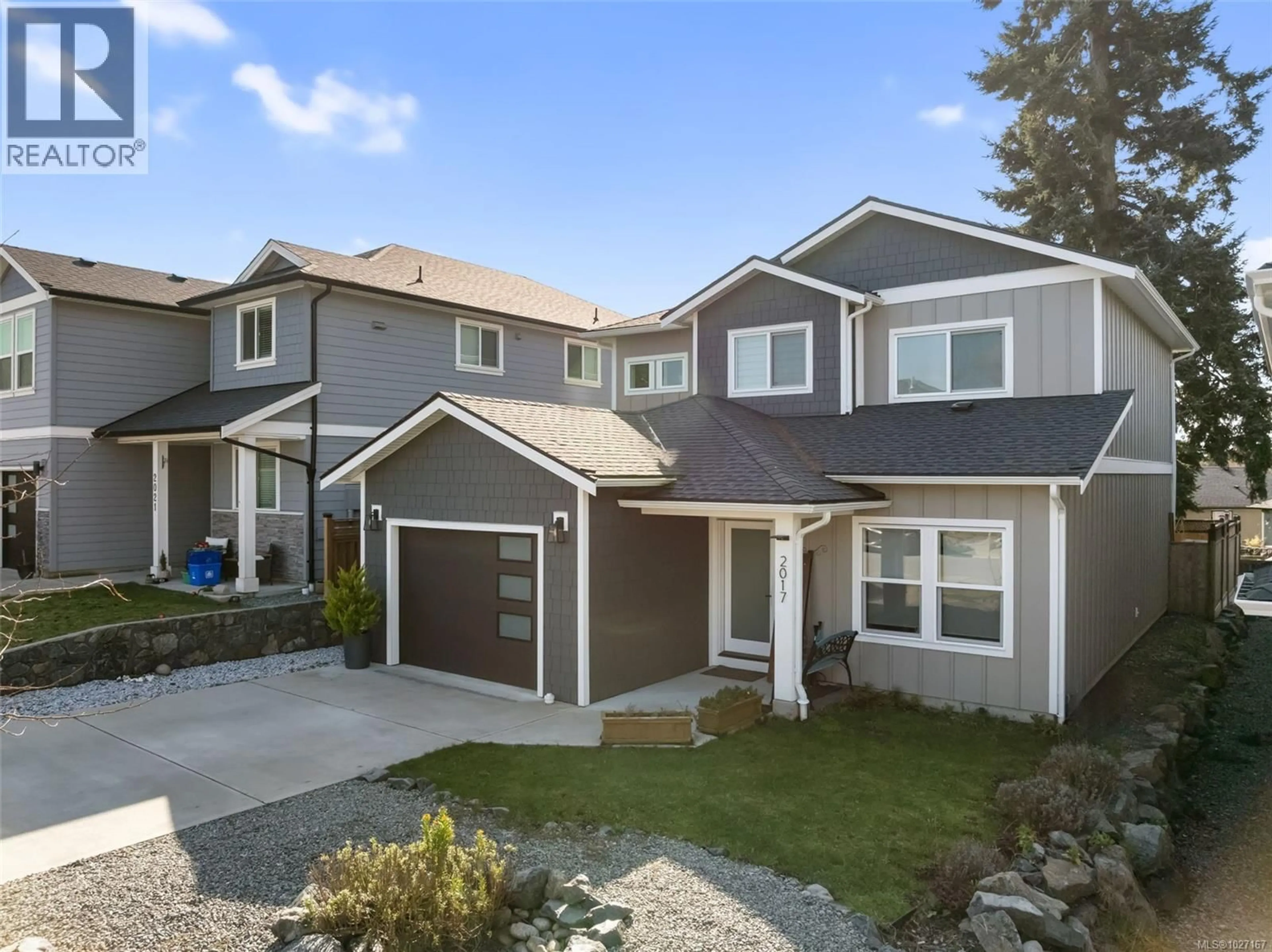 Home with vinyl exterior material, street for 2017 STONE HEARTH LANE, Sooke British Columbia V9Z1L3