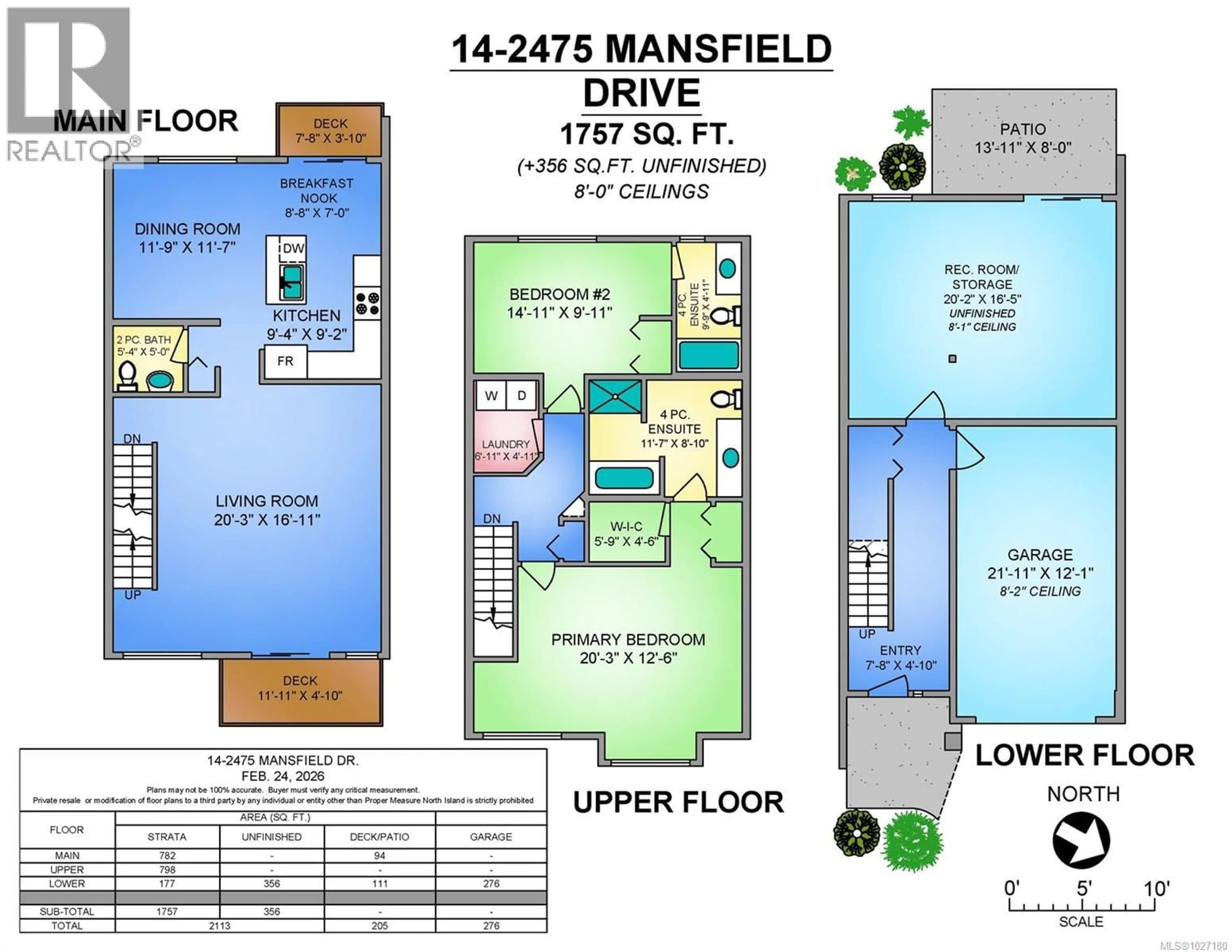 Floor plan for 14 - 2475 MANSFIELD DRIVE, Courtenay British Columbia V9M2M2