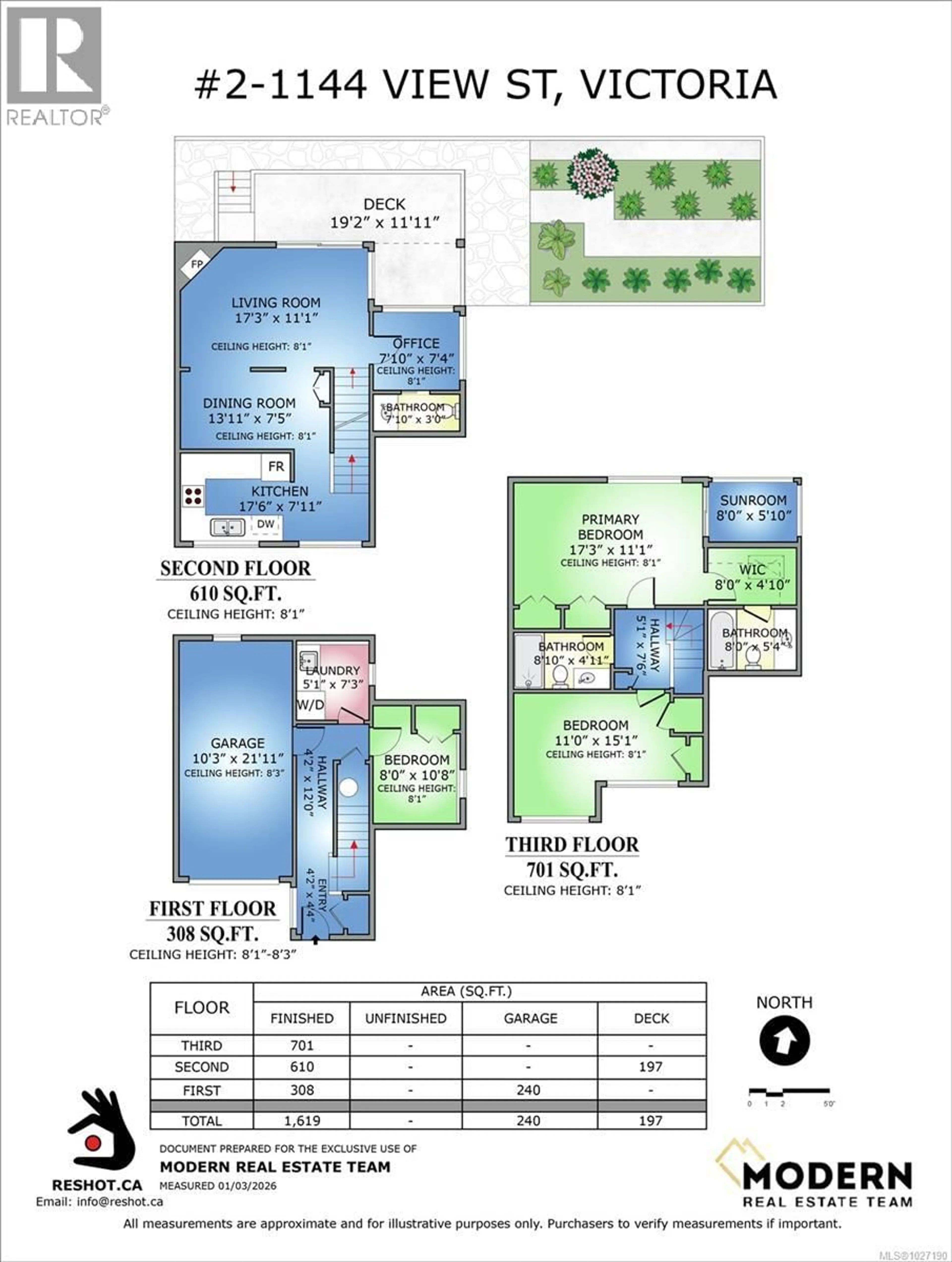 Floor plan for 2 - 1144 VIEW STREET, Victoria British Columbia V8V3M1