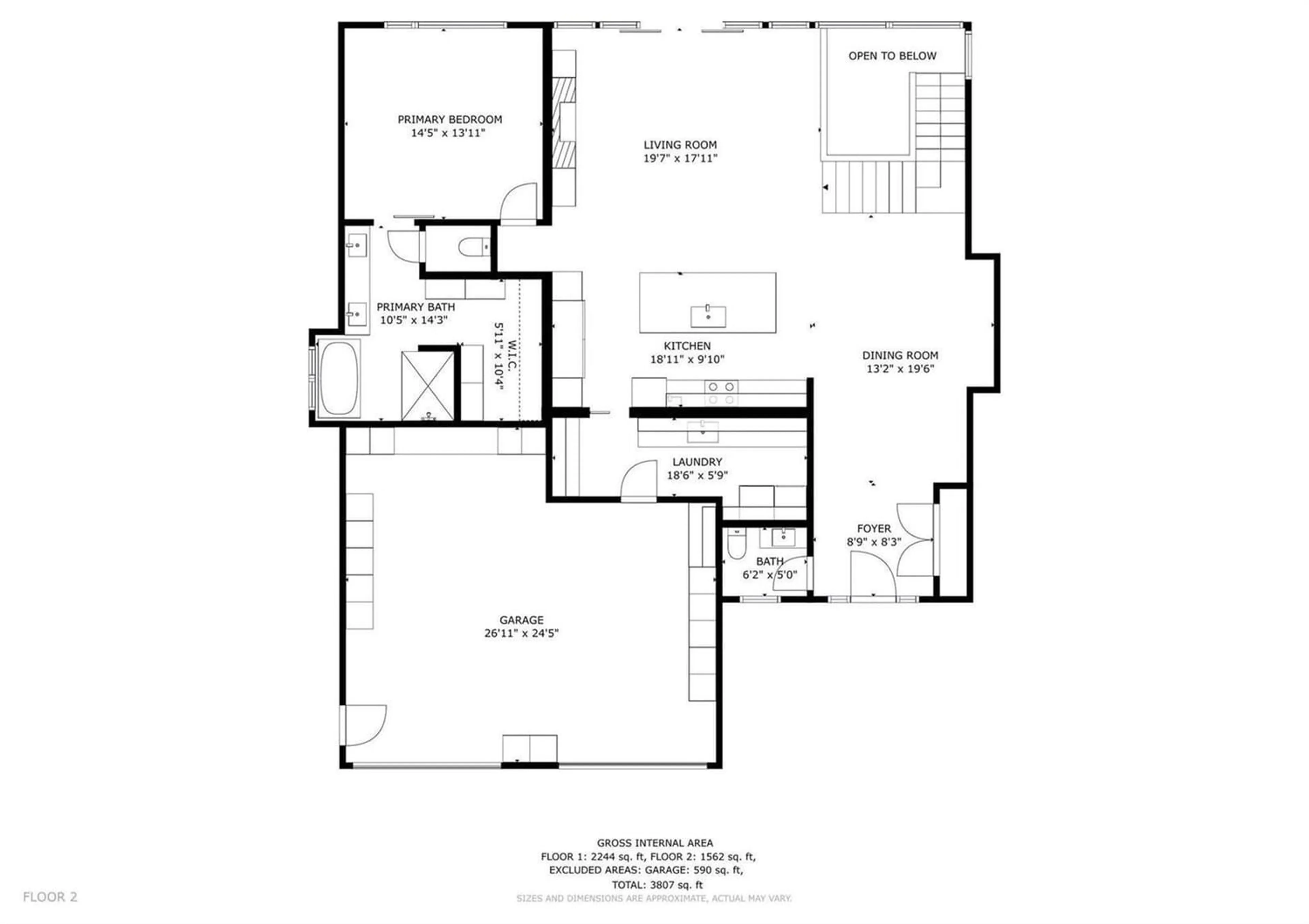 Floor plan for 1505 Fairwood Lane, Kelowna British Columbia V1P0A4