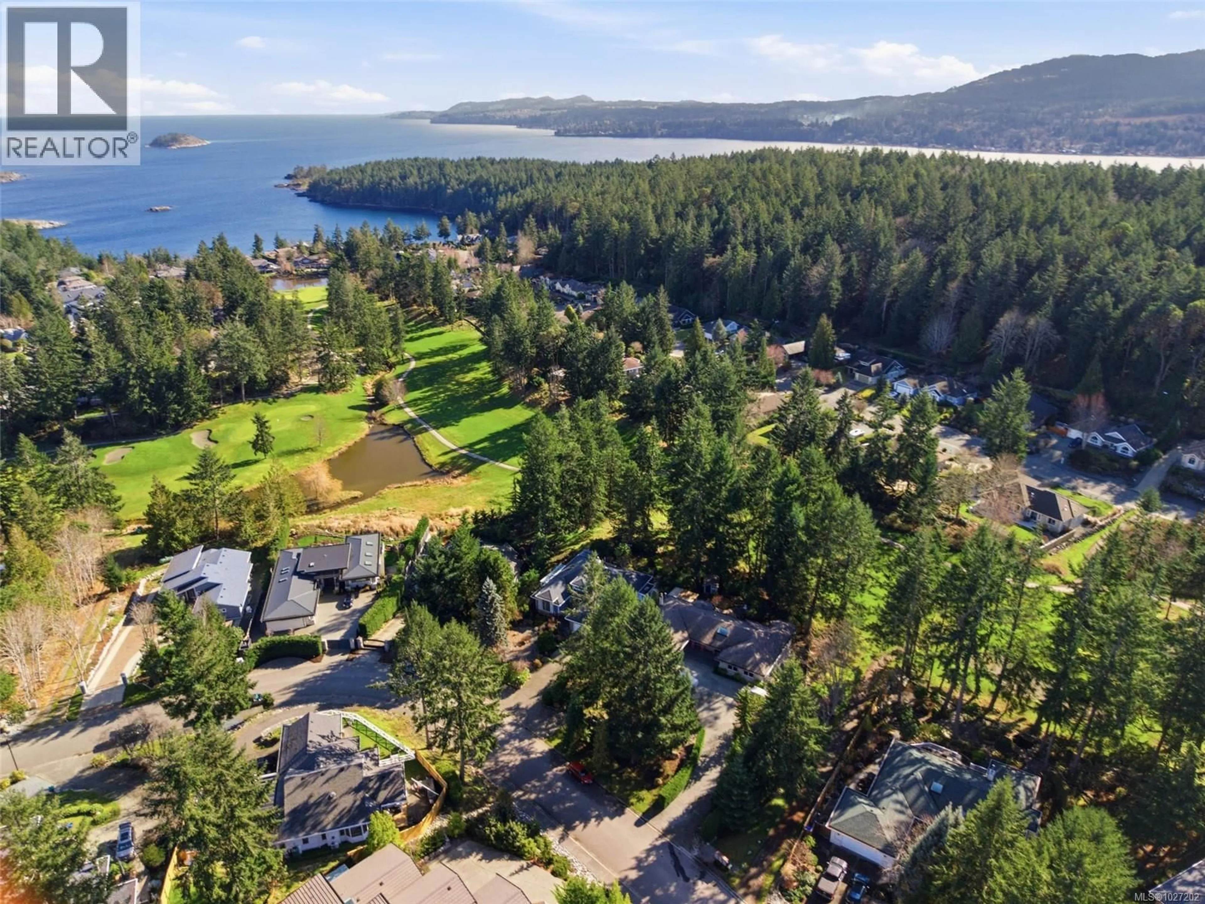 A pic from outside/outdoor area/front of a property/back of a property/a pic from drone, water/lake/river/ocean view for 2415 EVANSHIRE CRESCENT, Nanoose Bay British Columbia V9P9G7