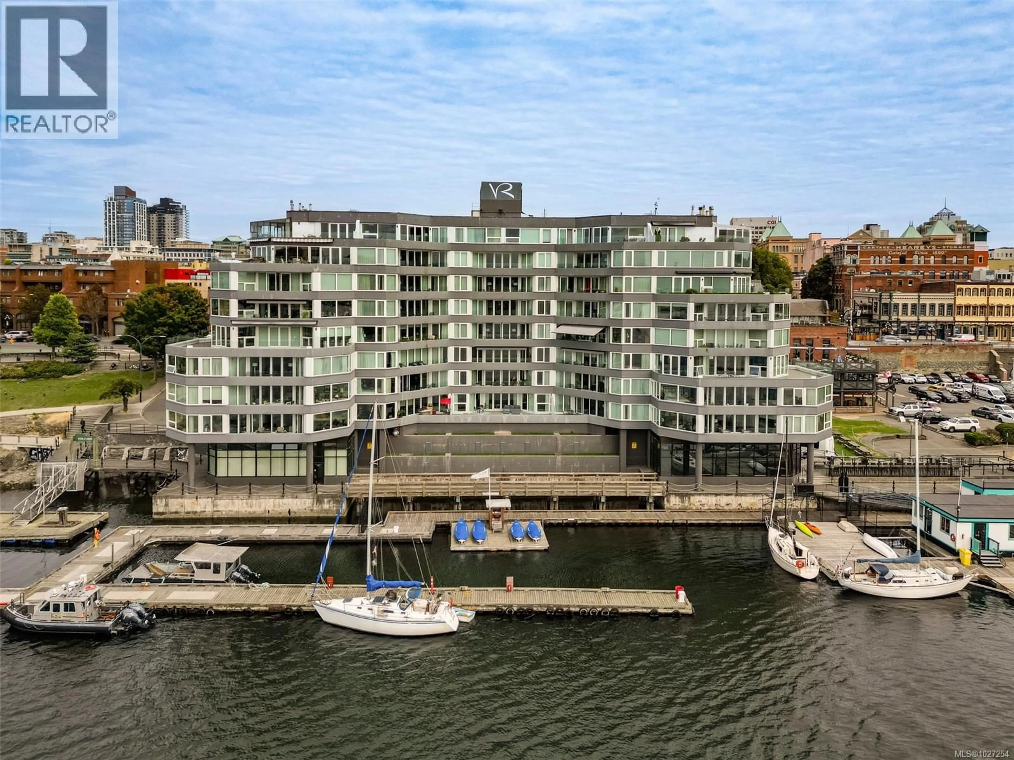 A pic from outside/outdoor area/front of a property/back of a property/a pic from drone, water/lake/river/ocean view for 208 - 1234 WHARF STREET, Victoria British Columbia V8V4W3