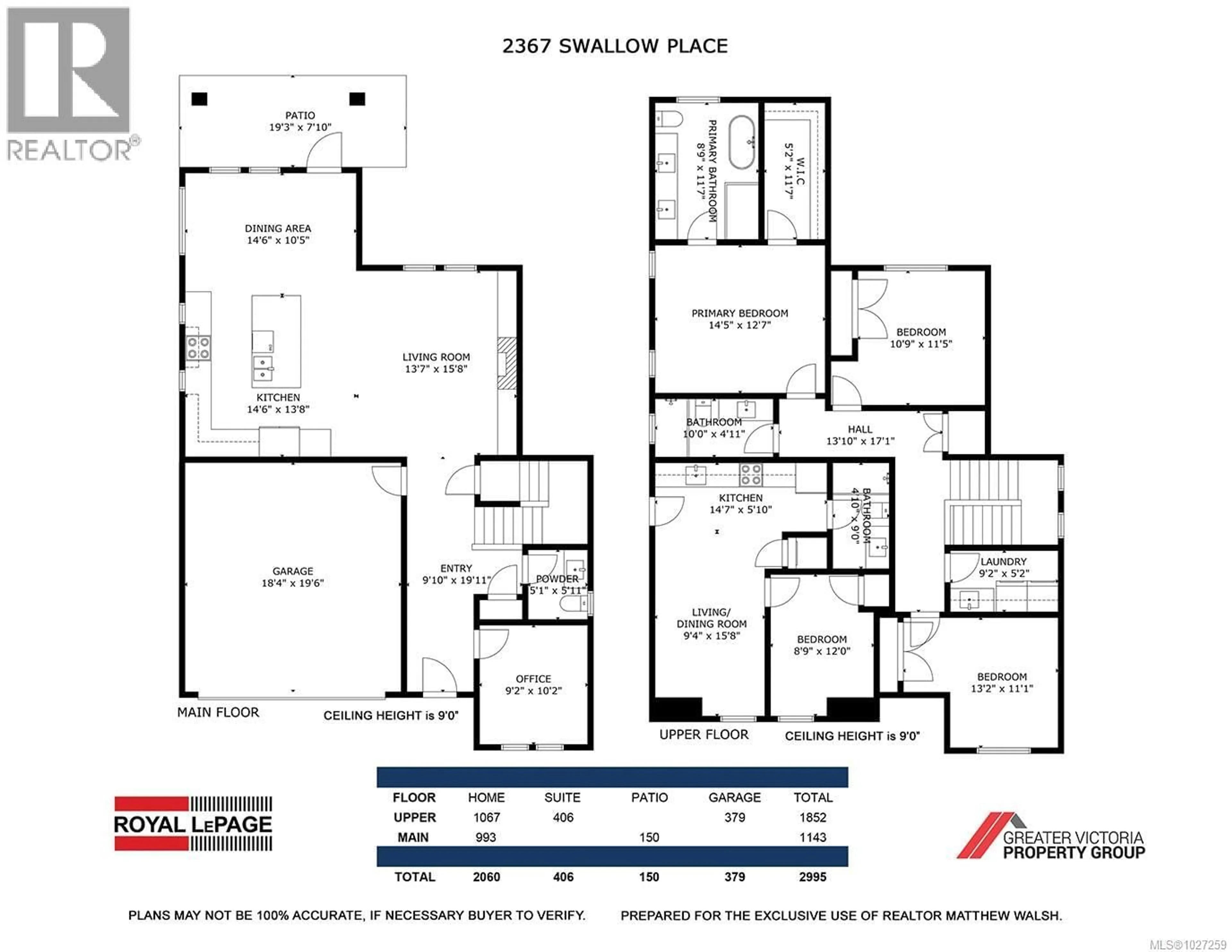 Floor plan for 2367 SWALLOW PLACE, Langford British Columbia V9B6Y6