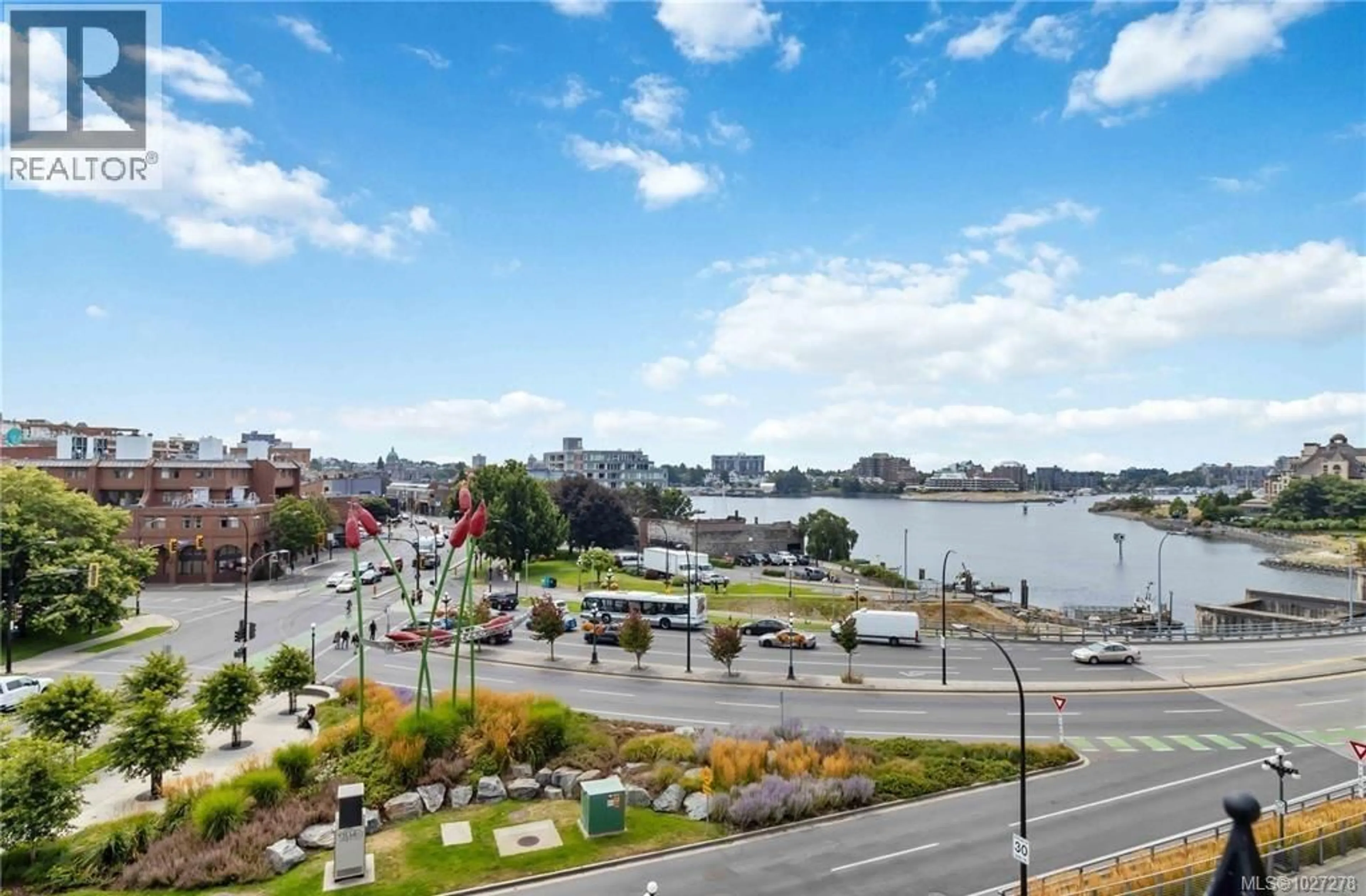 Patio, water/lake/river/ocean view for 301 - 456 PANDORA AVENUE, Victoria British Columbia V8W0E3