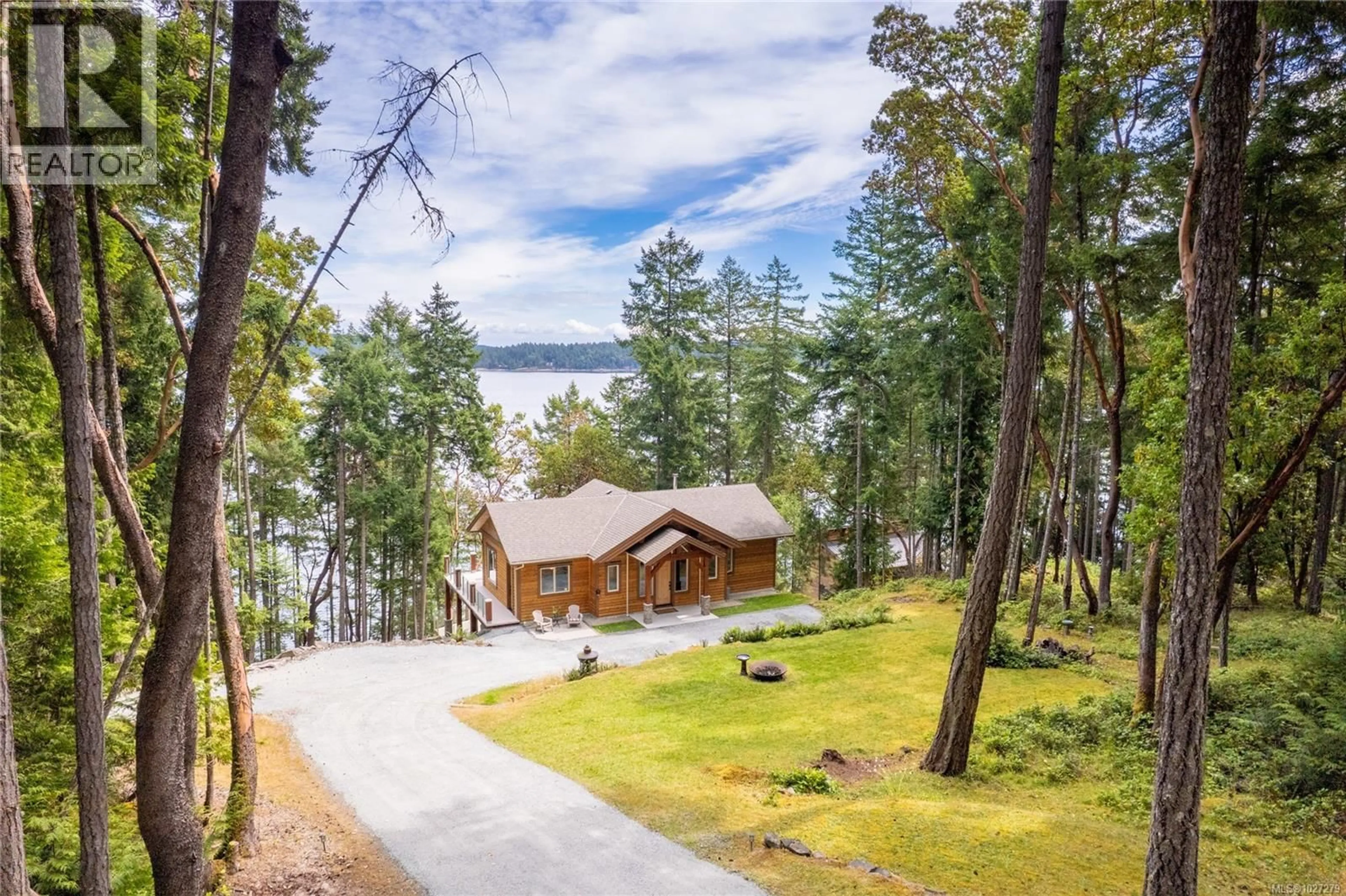 A pic from outside/outdoor area/front of a property/back of a property/a pic from drone, water/lake/river/ocean view for 144 SUNRISE POINT ROAD, Thetis Island British Columbia V0R2Y0