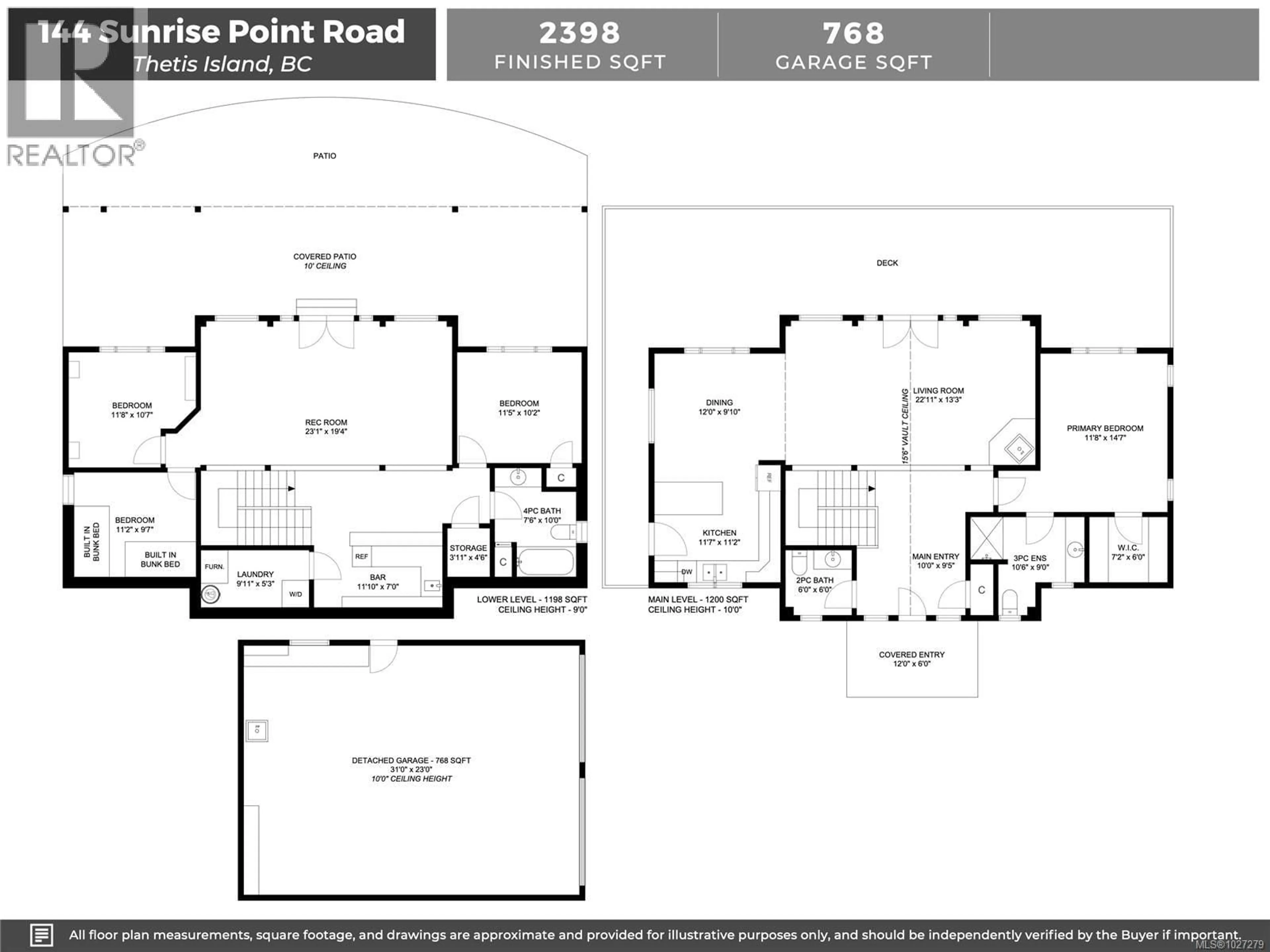 Floor plan for 144 SUNRISE POINT ROAD, Thetis Island British Columbia V0R2Y0
