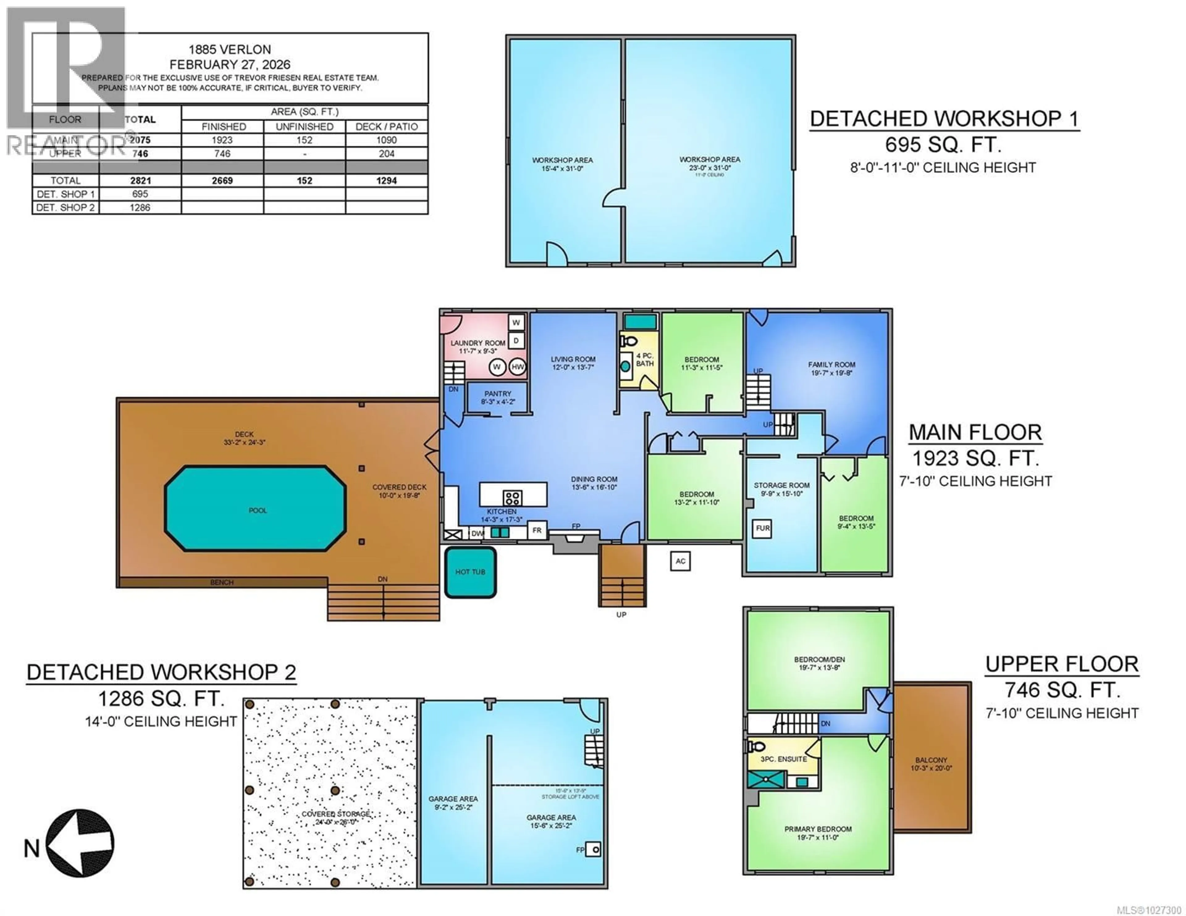 Floor plan for 1885 VERLON ROAD, Shawnigan Lake British Columbia V0R2W5