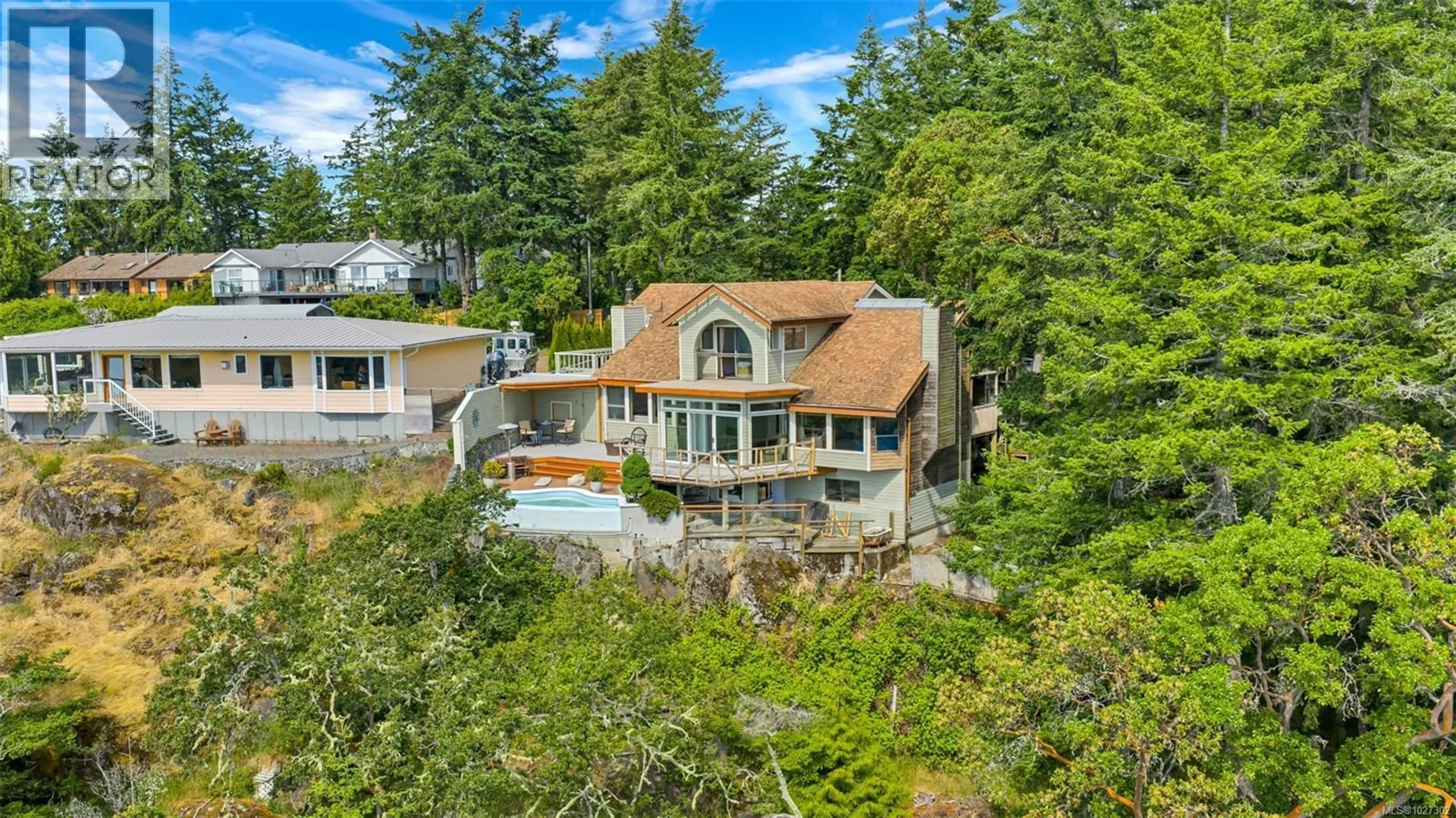 A pic from outside/outdoor area/front of a property/back of a property/a pic from drone, water/lake/river/ocean view for 780 CUAULTA CRESCENT, Colwood British Columbia V9C3H3