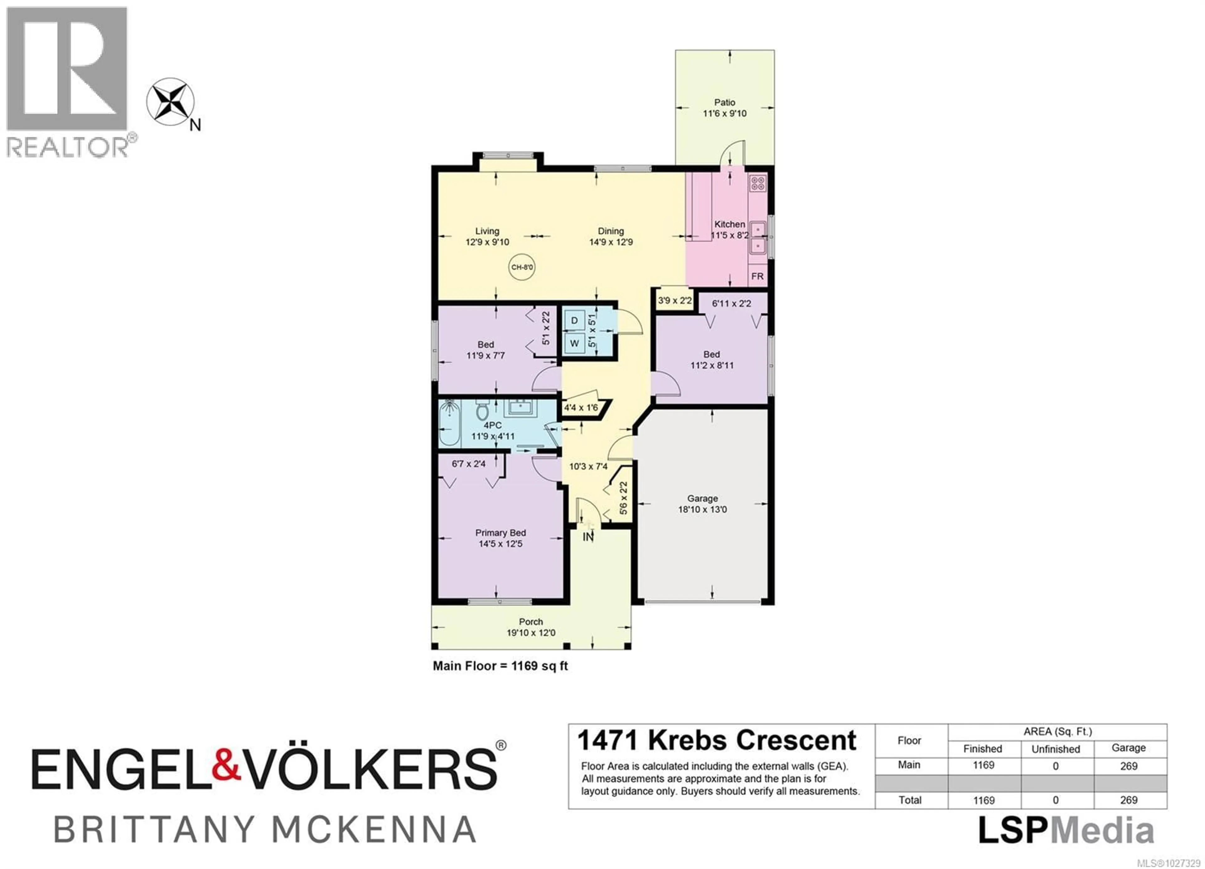 Floor plan for 1471 KREBS CRESCENT, Courtenay British Columbia V9N9E9