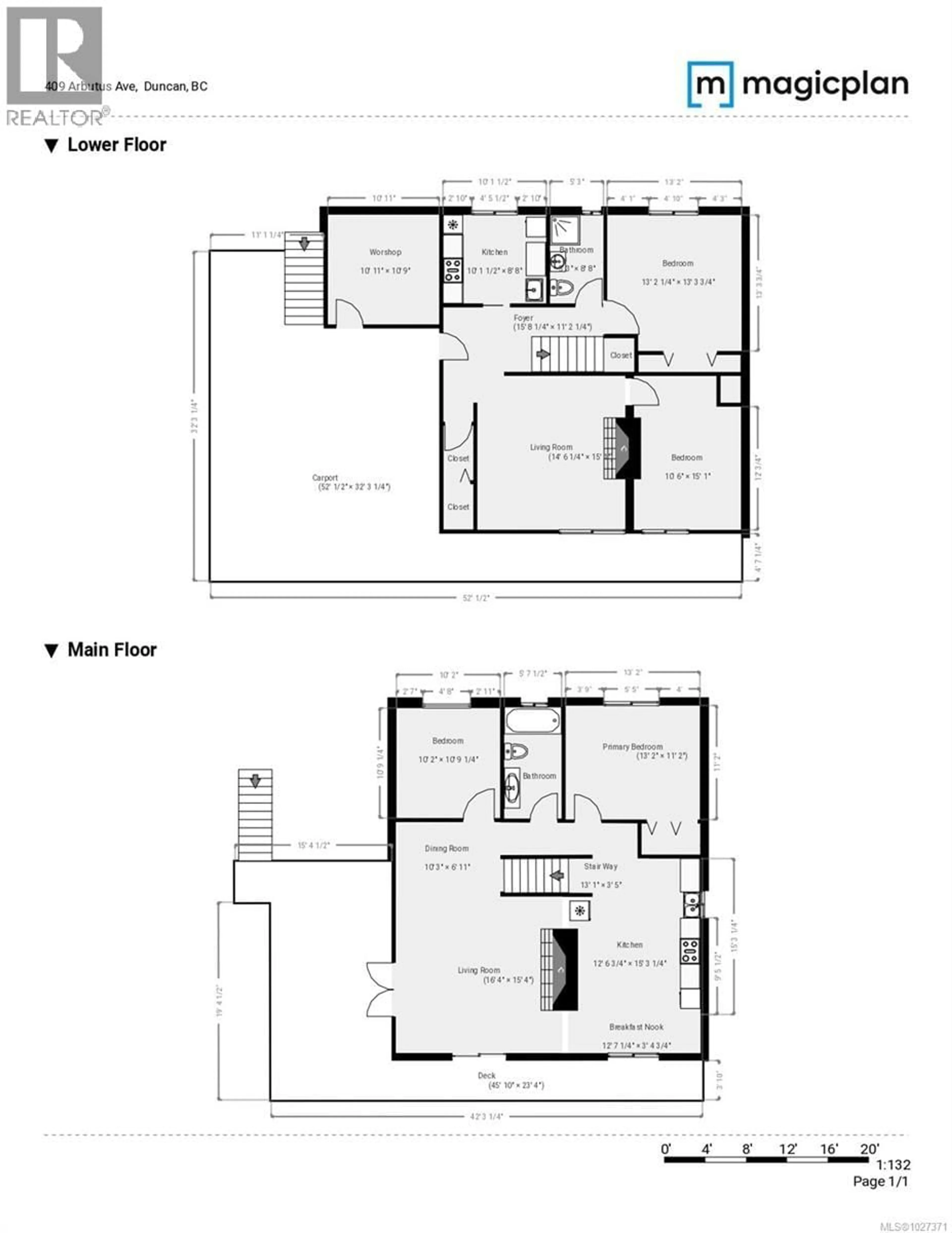 Floor plan for 409 ARBUTUS AVENUE WEST, Duncan British Columbia V9L1J1