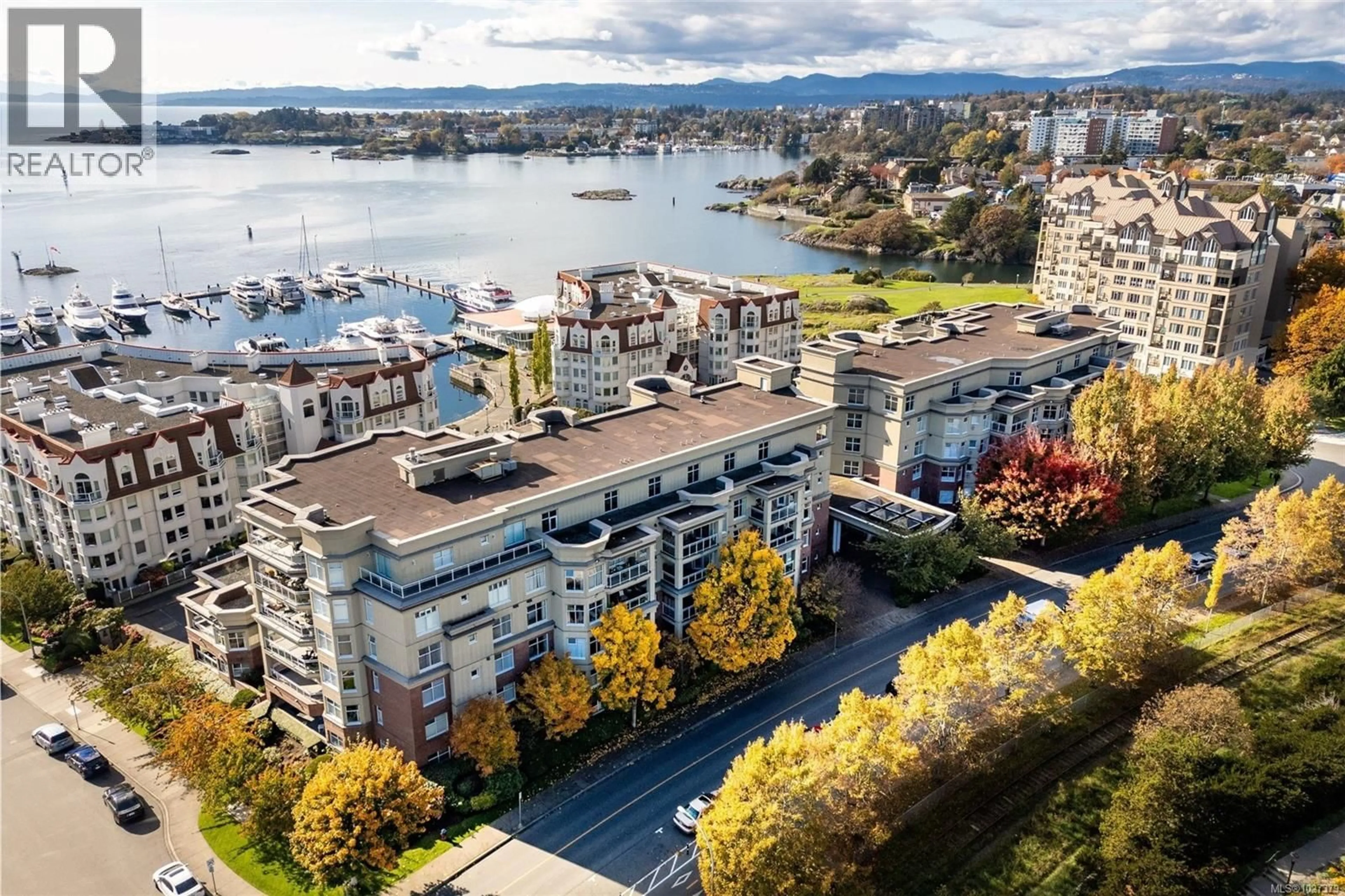 A pic from outside/outdoor area/front of a property/back of a property/a pic from drone, water/lake/river/ocean view for PH4 - 165 KIMTA ROAD, Victoria British Columbia V9A7P1