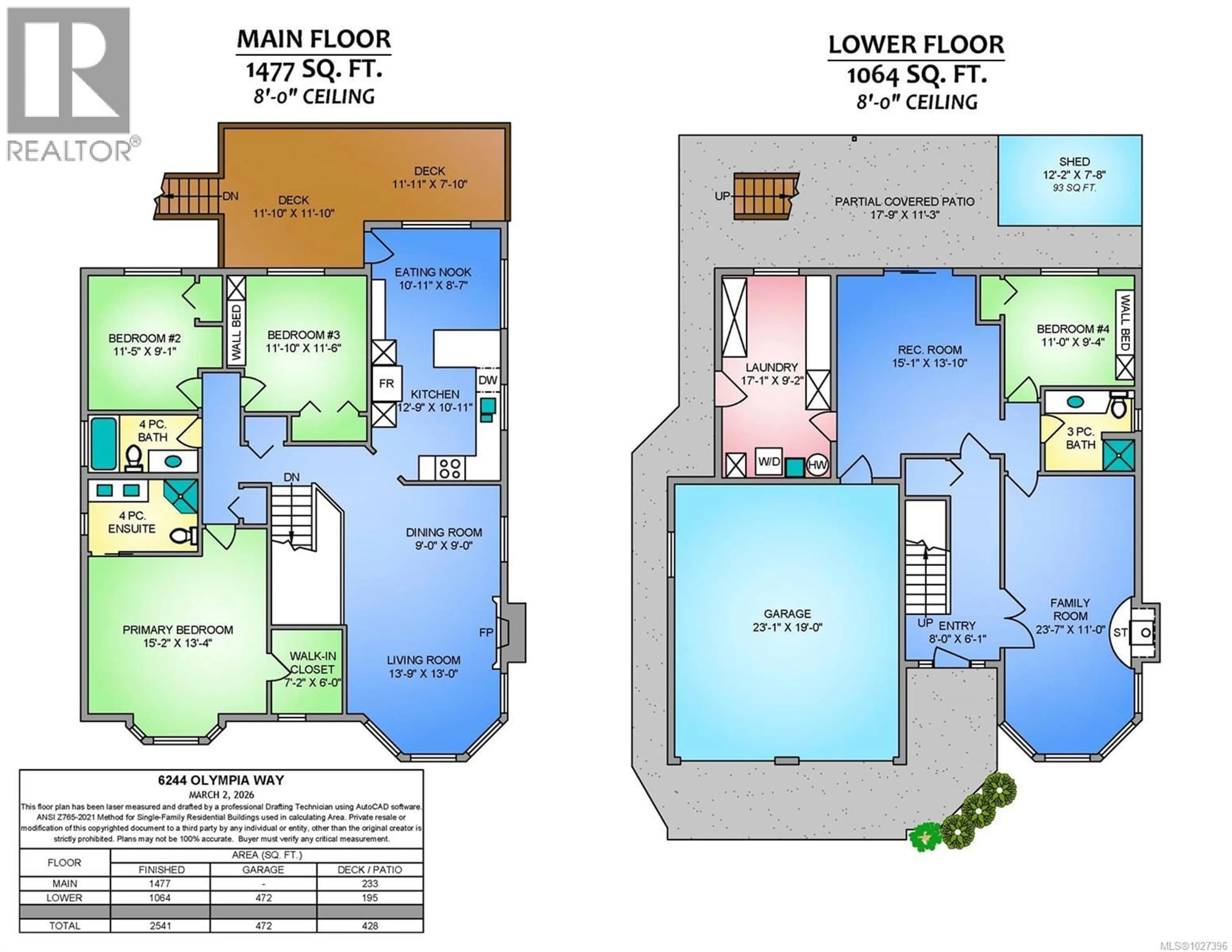 Floor plan for 6244 OLYMPIA WAY, Nanaimo British Columbia V9V1J8