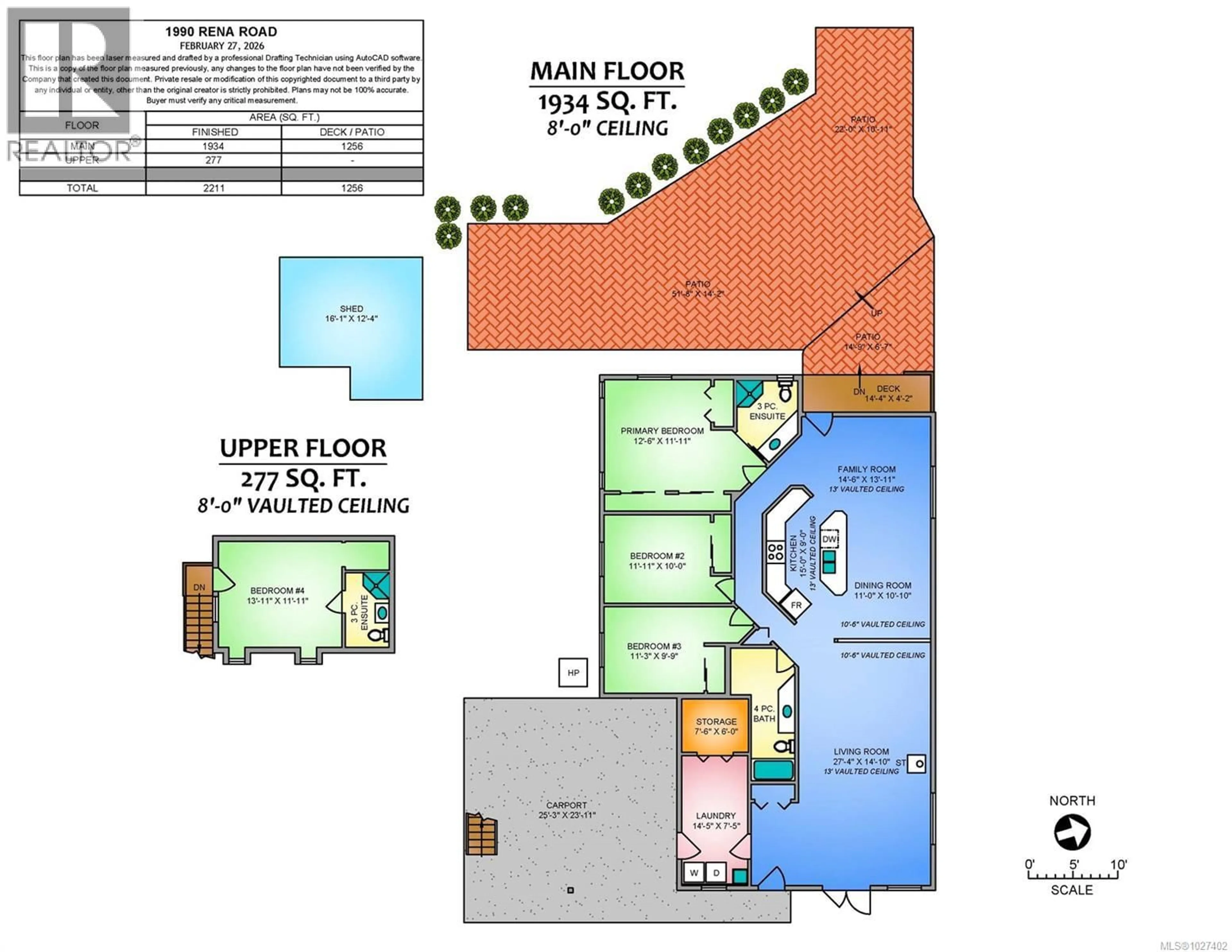 Floor plan for 1990 RENA ROAD, Nanoose Bay British Columbia V9P9B1