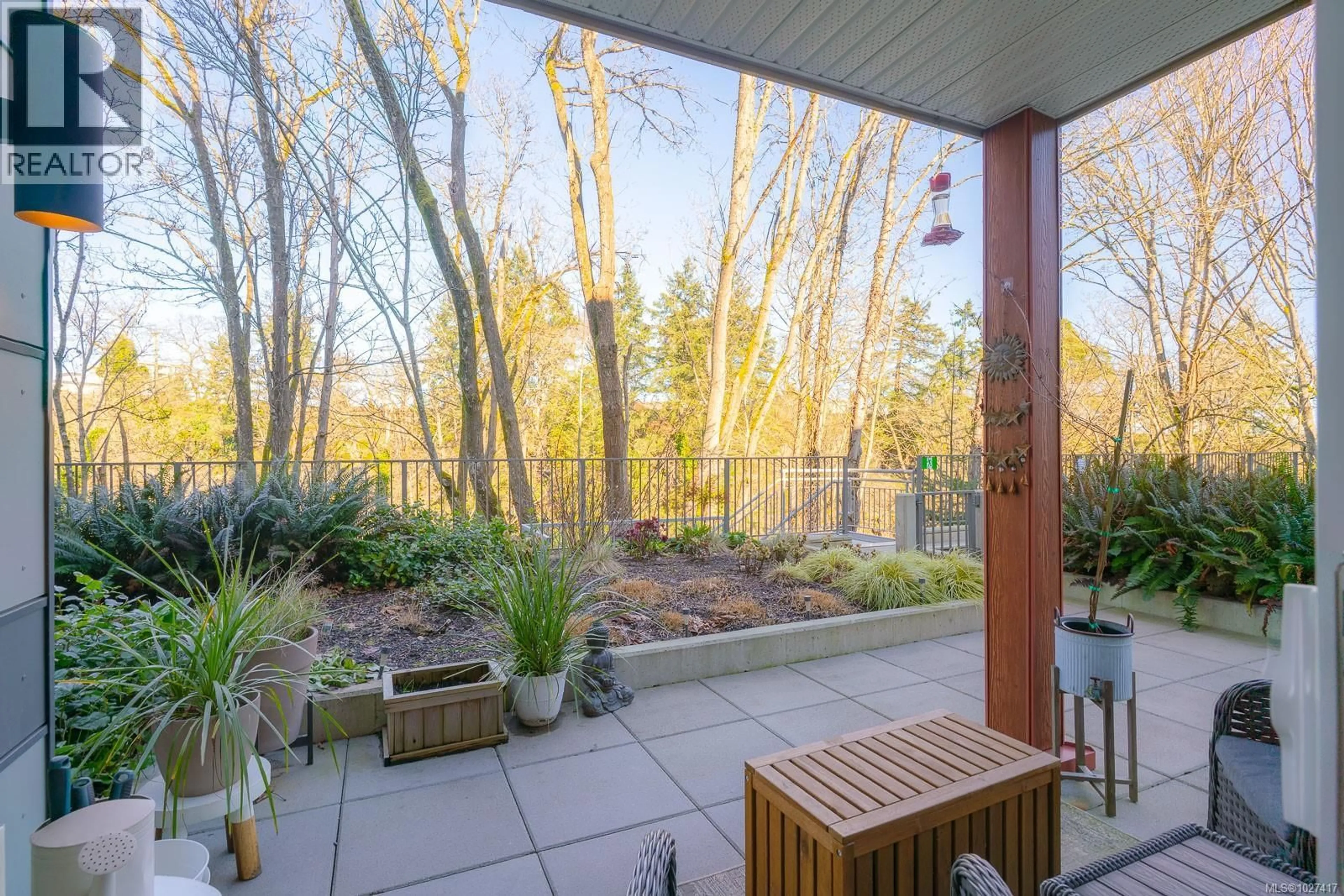 Patio, forest/trees view for 117 - 20 BARSBY AVENUE, Nanaimo British Columbia V9C3Y6